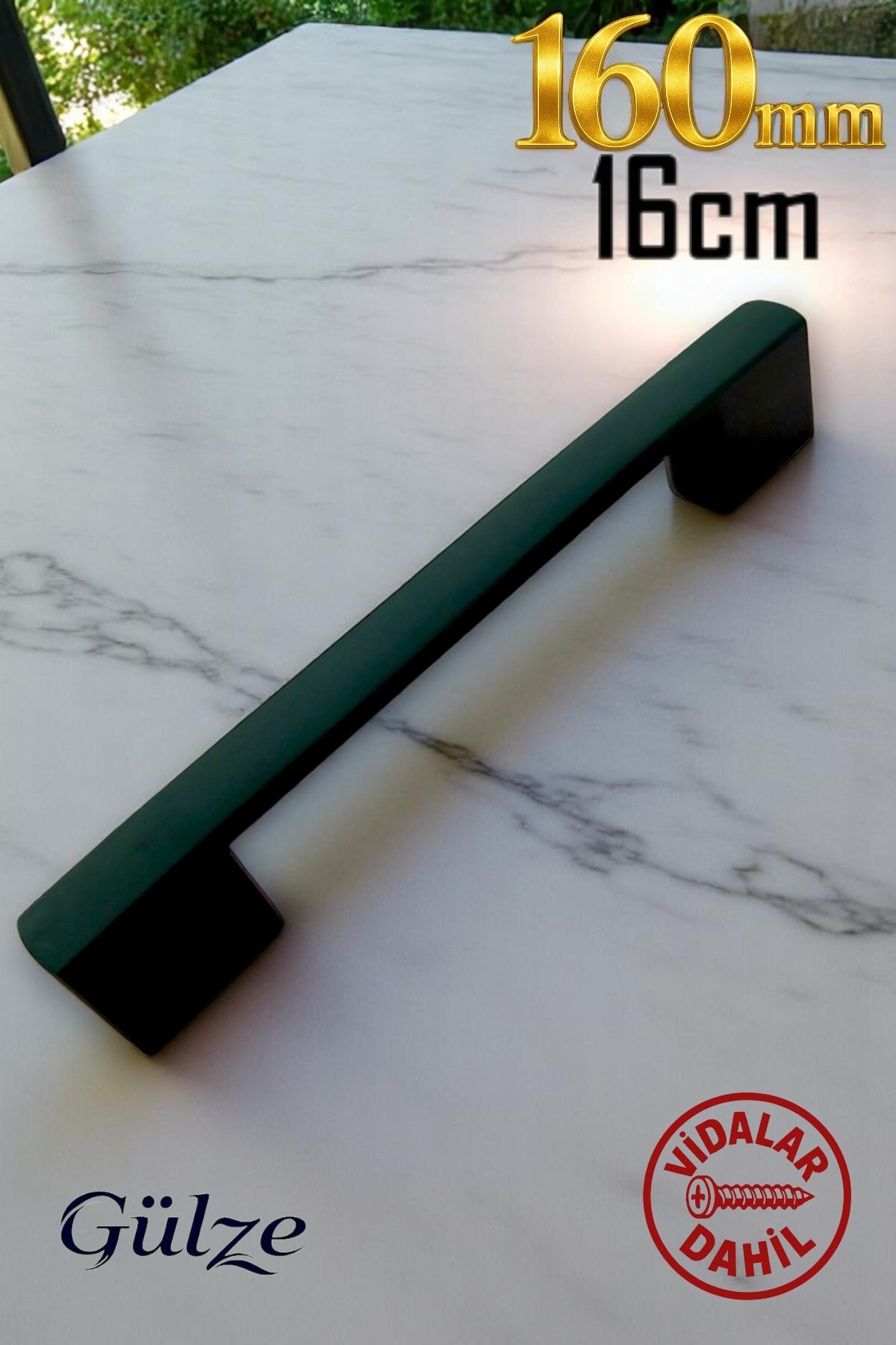OZKUVVET 160-192mm SİYAH KÖPRÜ MODEL MOBİLYA KULPLARI-MUTFAK, ÇEKMECE, DOLAP KULPLARI (SERT PLASTİK)