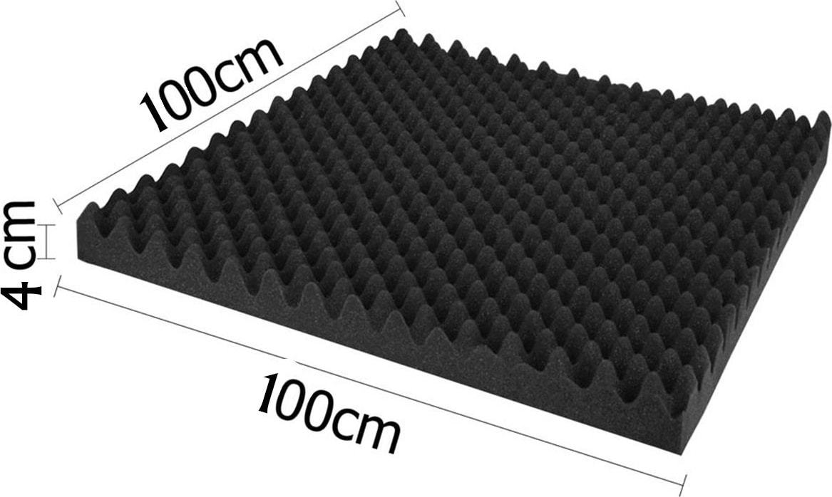 Akustik Yumurta Sünger Bantlı 4 cm Yanmaz 100 x 100 cm