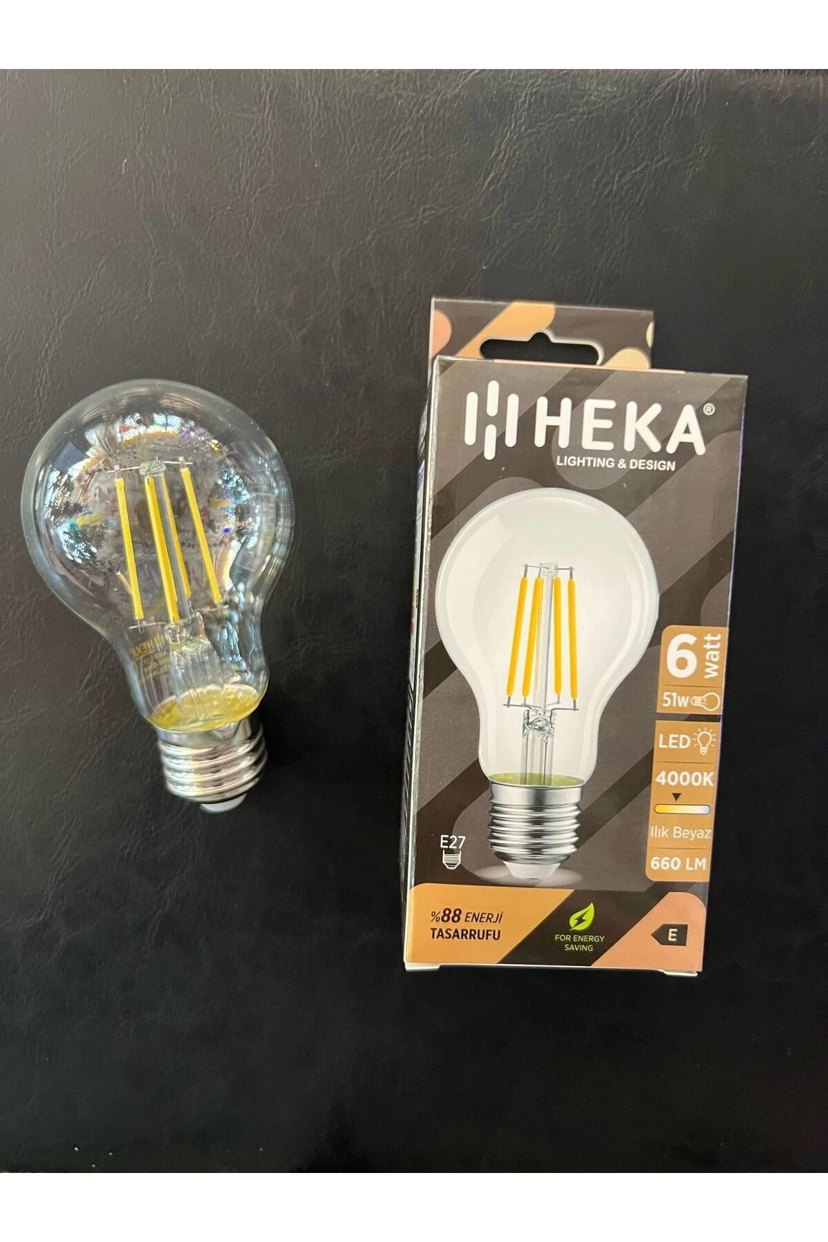 6 WATT ILIK BEYAZ 4000 KELVİN ŞEFFAF CAMLLI 660 LÜMEN E-27 A60 LED AMPUL