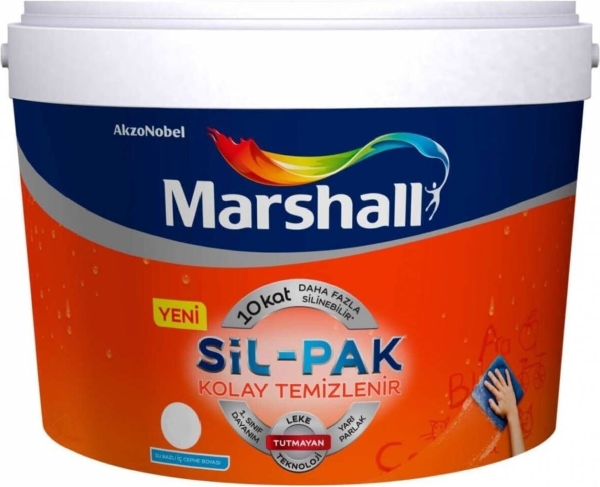 Sil-Pak Leke Tutmaz Duvar Boyası 15 Lt - (20 Kg) Beyaz