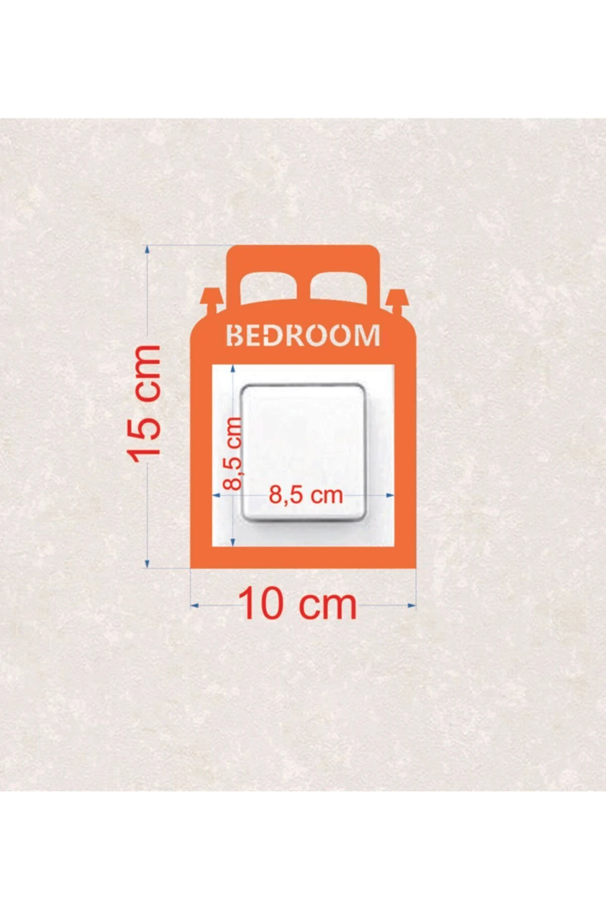 2110-t Lazer Kesim Ahşap Anahtar Priz Çerçevsi Turuncu Tekli Bedroom