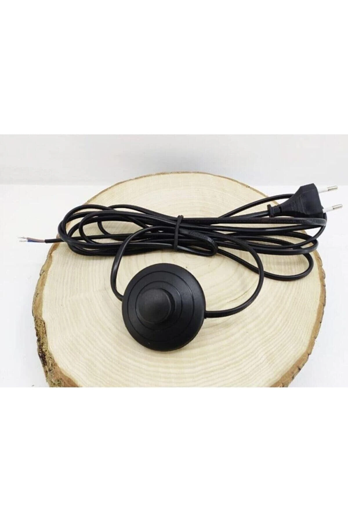 Lambader Siyah Fiş Baskılı Yerpuar Anahtarlı Kablo 3 Metre 1169806