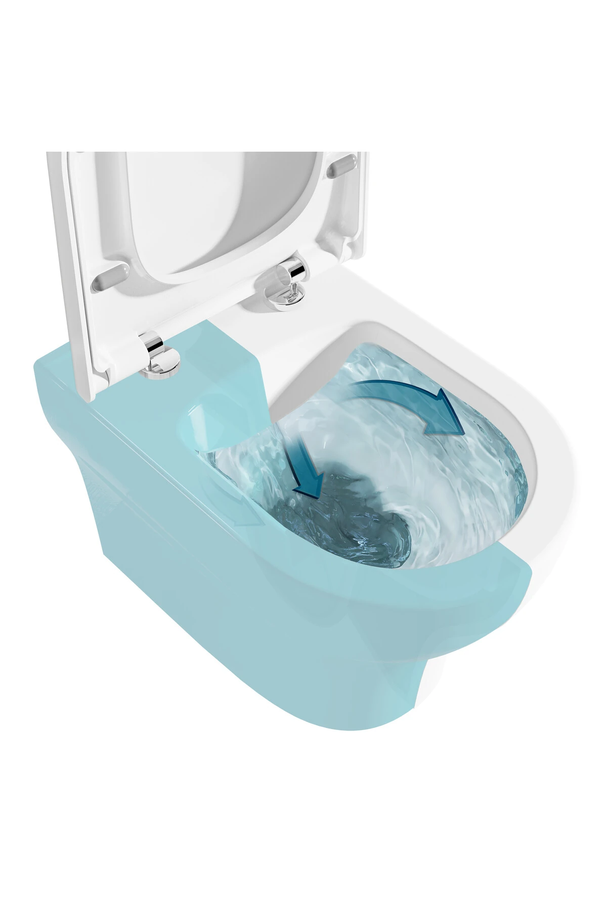 Shift T10 Asma Klozet ve Klozet Kapağı Seti 7786B003-6383, Beyaz, Kanalsız Klozet