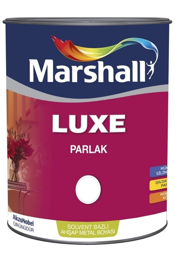 Luxe Parlak Yağlı Boya-0.75lt=1kg Beyaz-ahşap-demir-plastik Boyamada Mükemmel Sonuç Verir