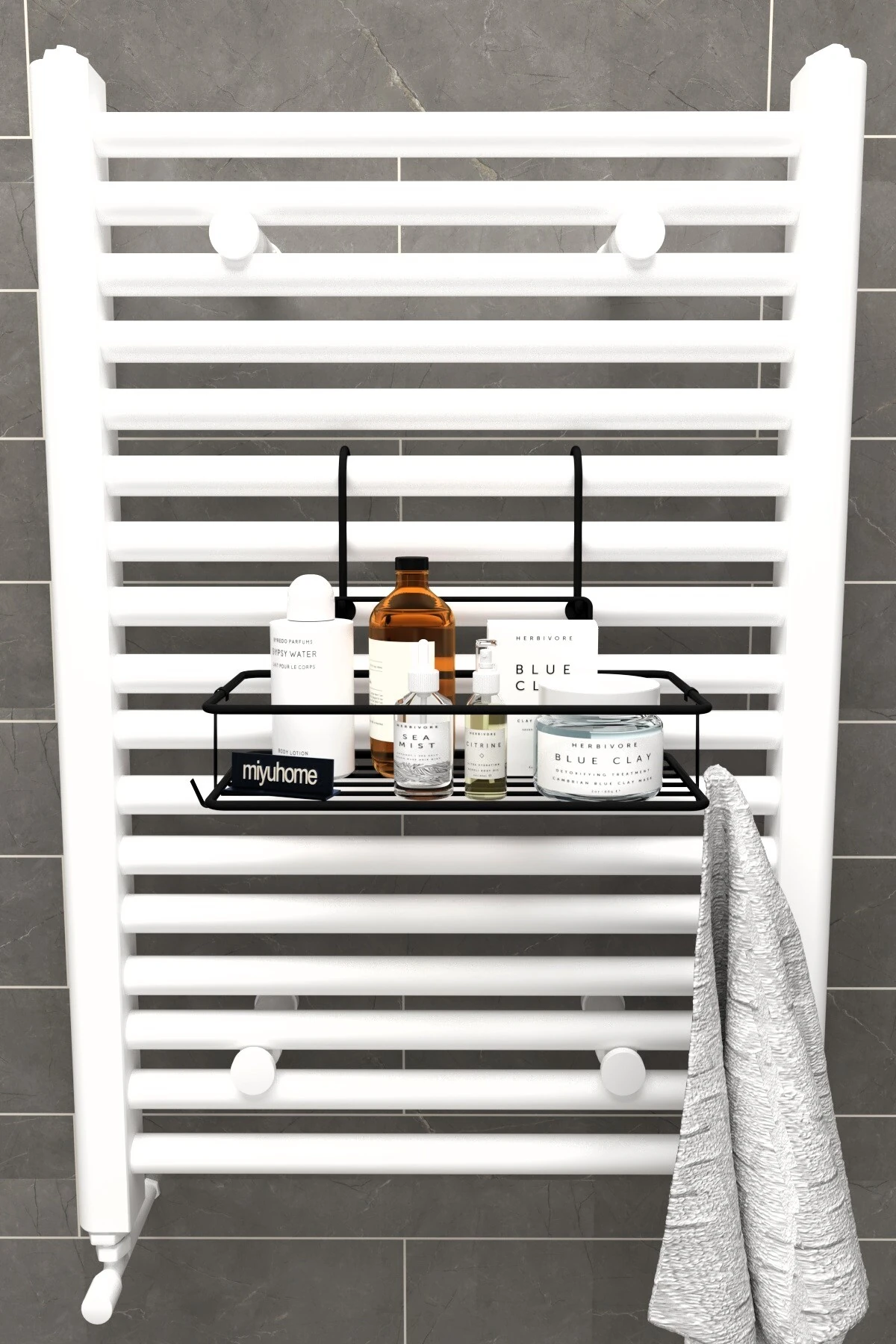 Asılabilir Selpak Sepeti Metal Selpak El Yüz Havlu Düzenleyici Kancalı Havlupan Düzenleyici