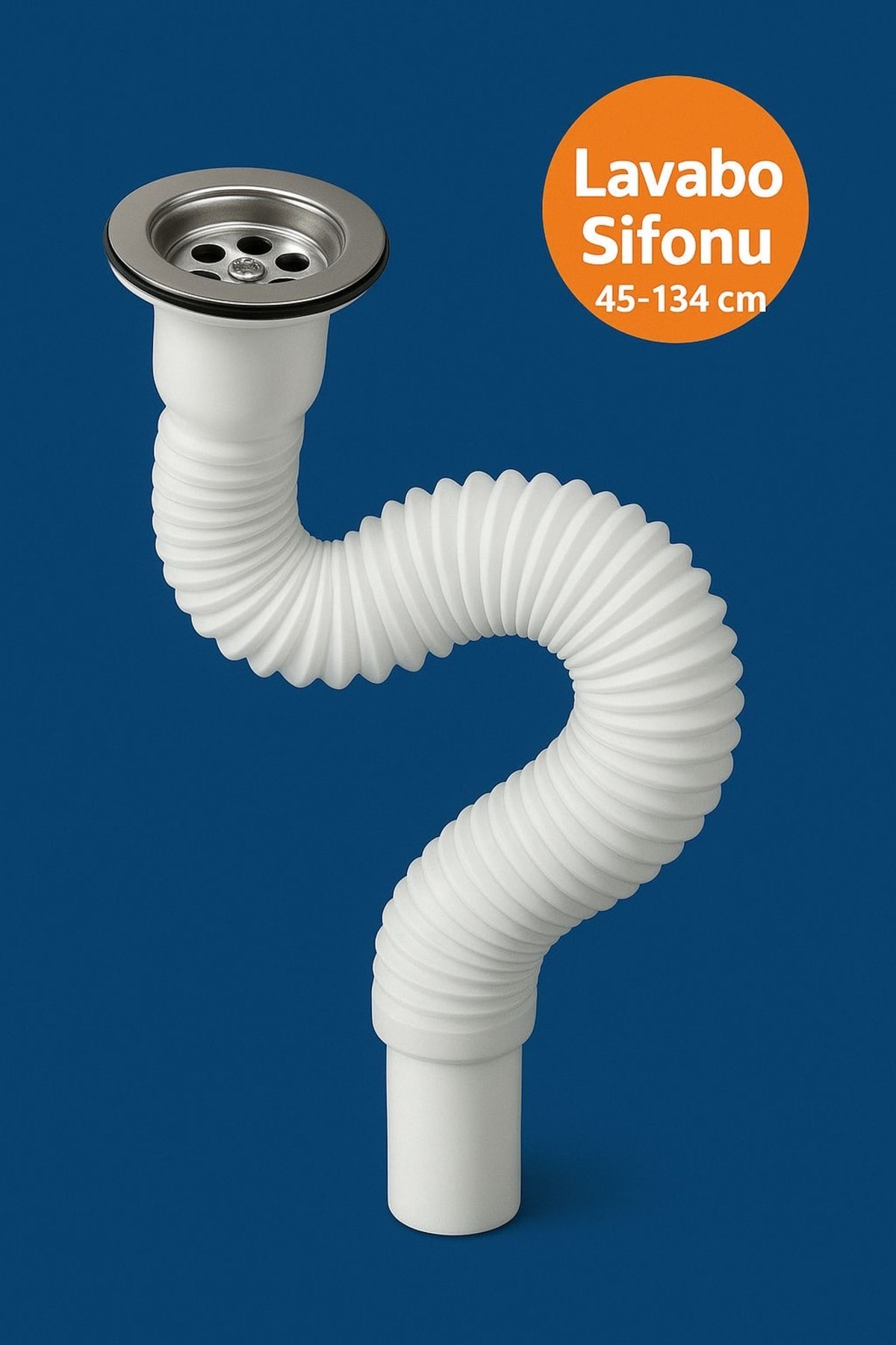 Sifon körüklü (45-134 CM) lavabo sifonu Evye hortumu pis su gideri