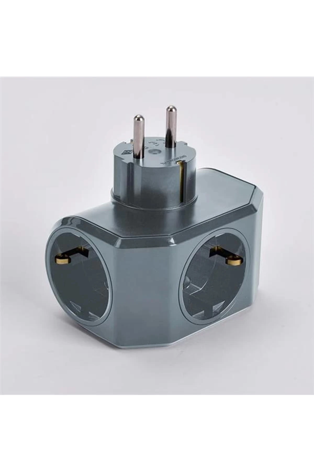 Yonca Plus Gri Üçlü Topraklı Priz Çarpma Karşıtı