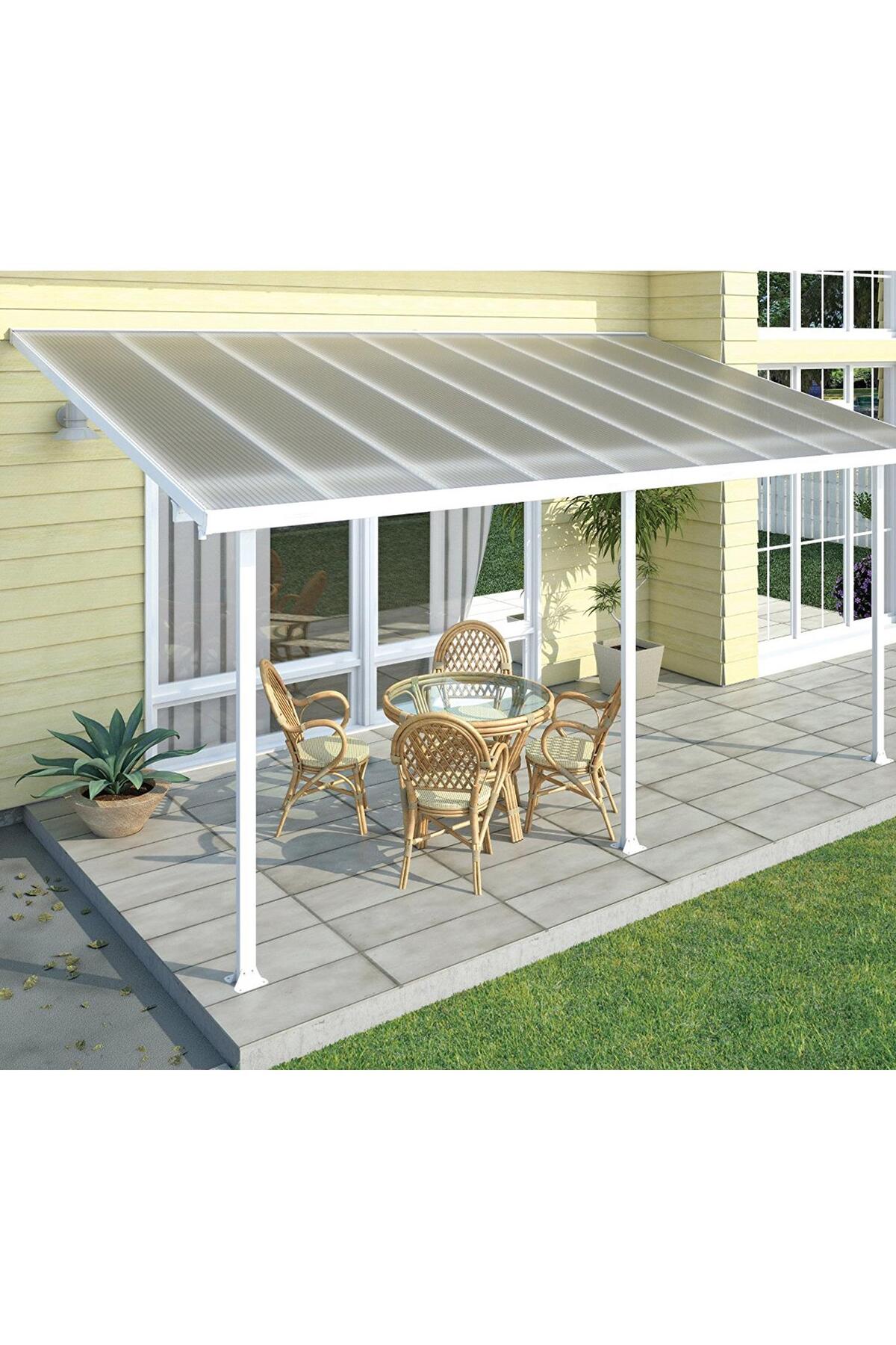 10mm Şeffaf Polikarbon Levha Sera Pergole Sundurma Çatı Kaplama 150x150cm