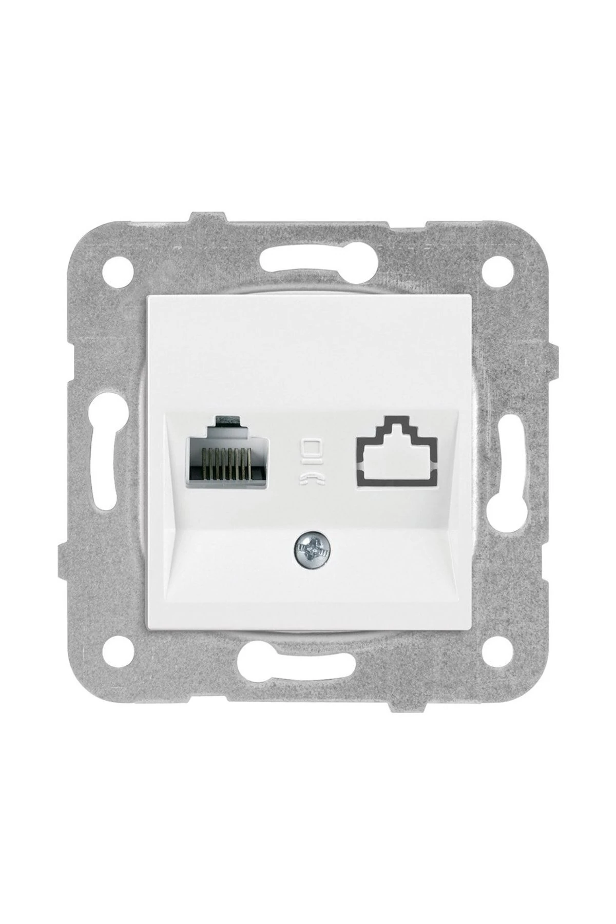 K/M Beyaz Tekli Data Cat6 Priz 90967078 Çerçevesiz