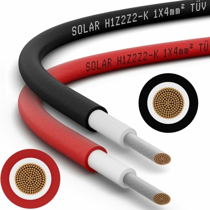 6 mm Solar Kablo Mc4 Konnektörlü 8 Metre (4 M Kırmızı+4 M Siyah)