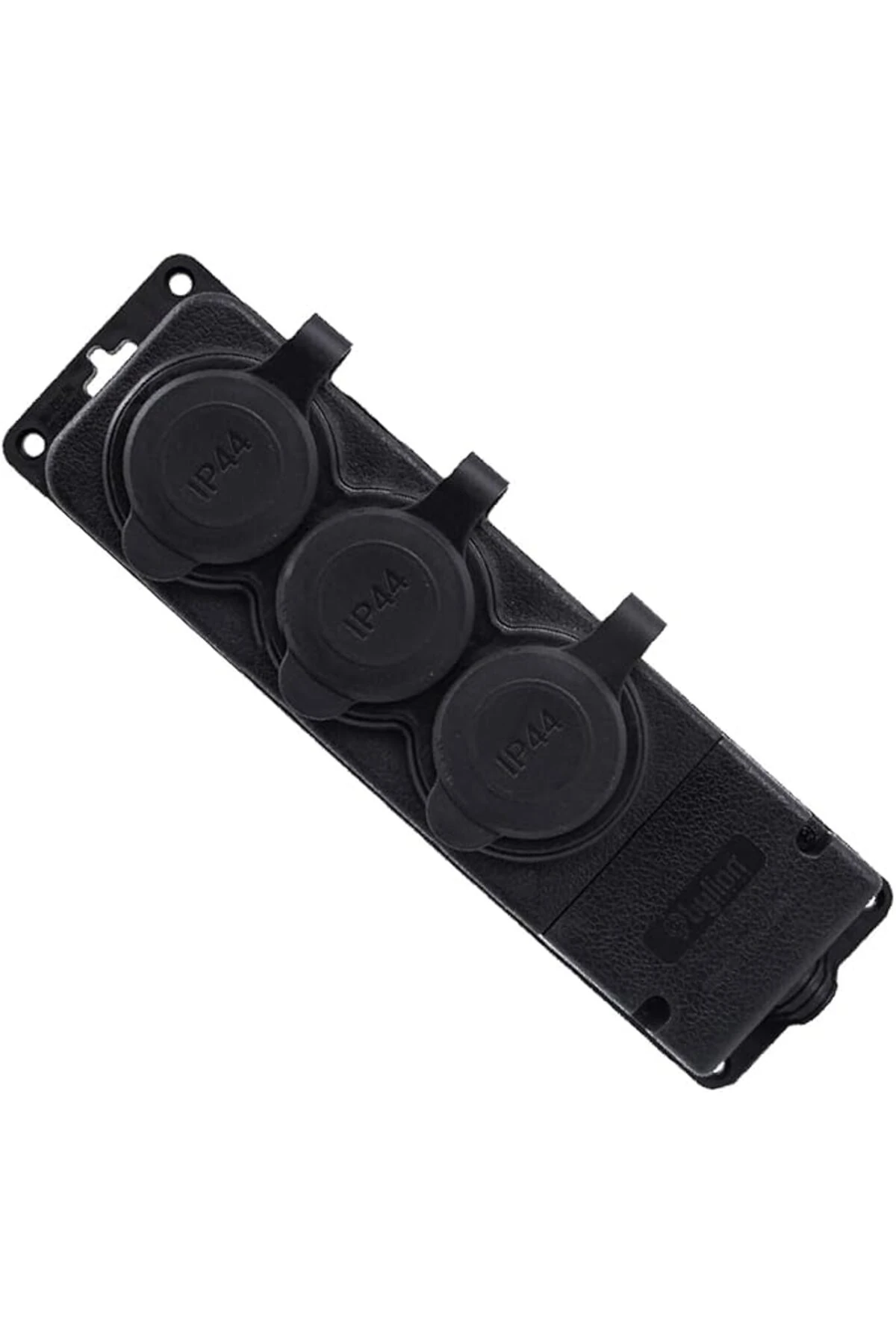 Sağlam Uzatma Monofaze Kauçuklu Bahçe Çoğaltıcı Dış Mekan Korunaklı Priz Kapaklı Siyah Grup 3'lü