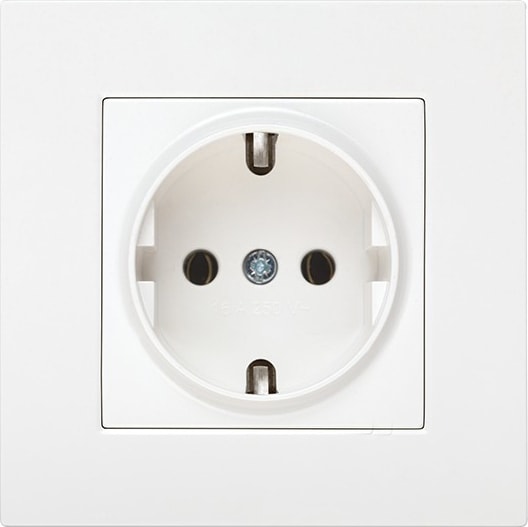 Karre Topraklı Priz - Beyaz 90960708
