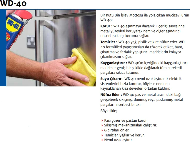 Wd-40 Çok Amaçlı Pas Sökücü Yağlayıcı Sprey 400 ml 4'lü Paket