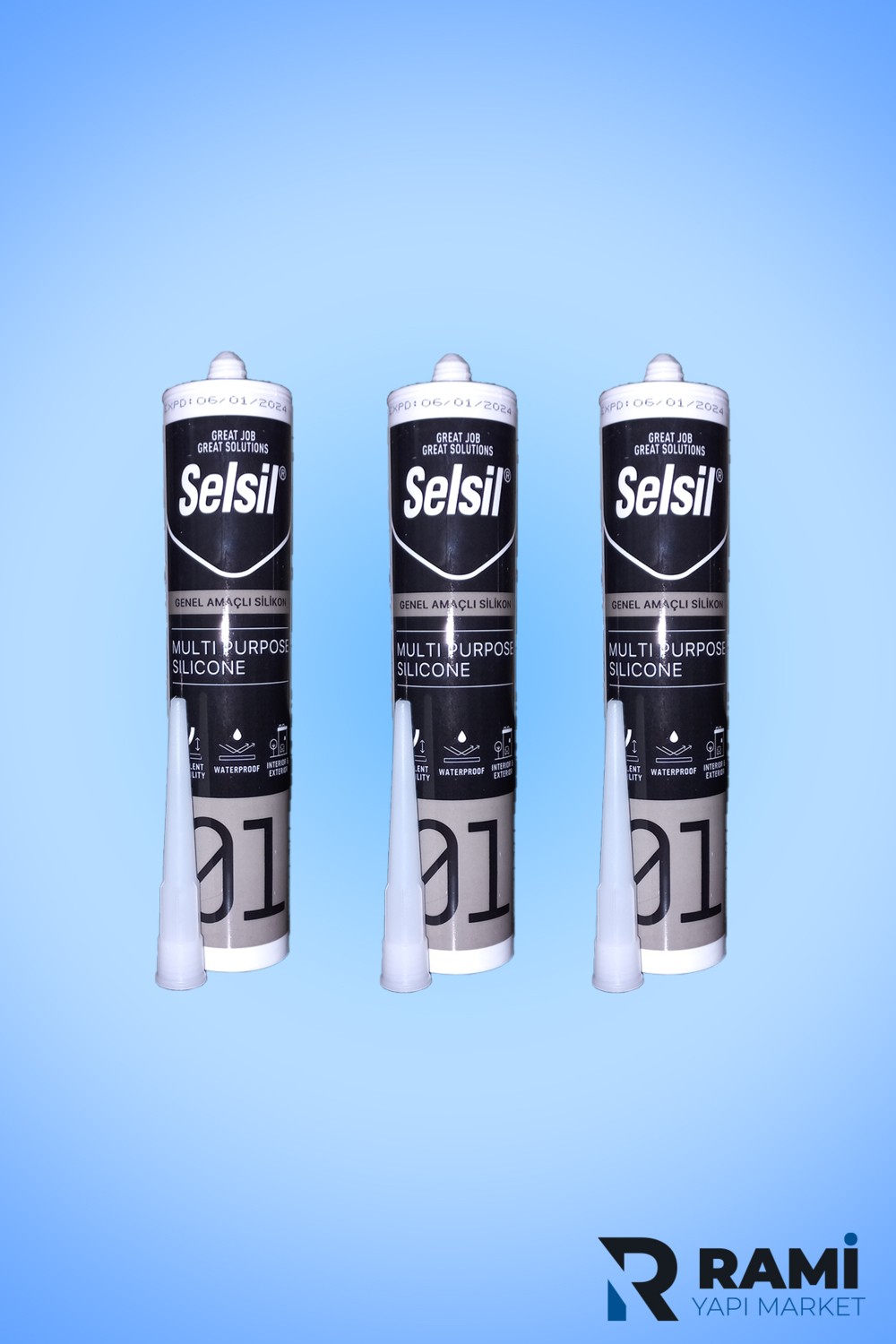 3'lü  Şeffaf Silikon 280GR
