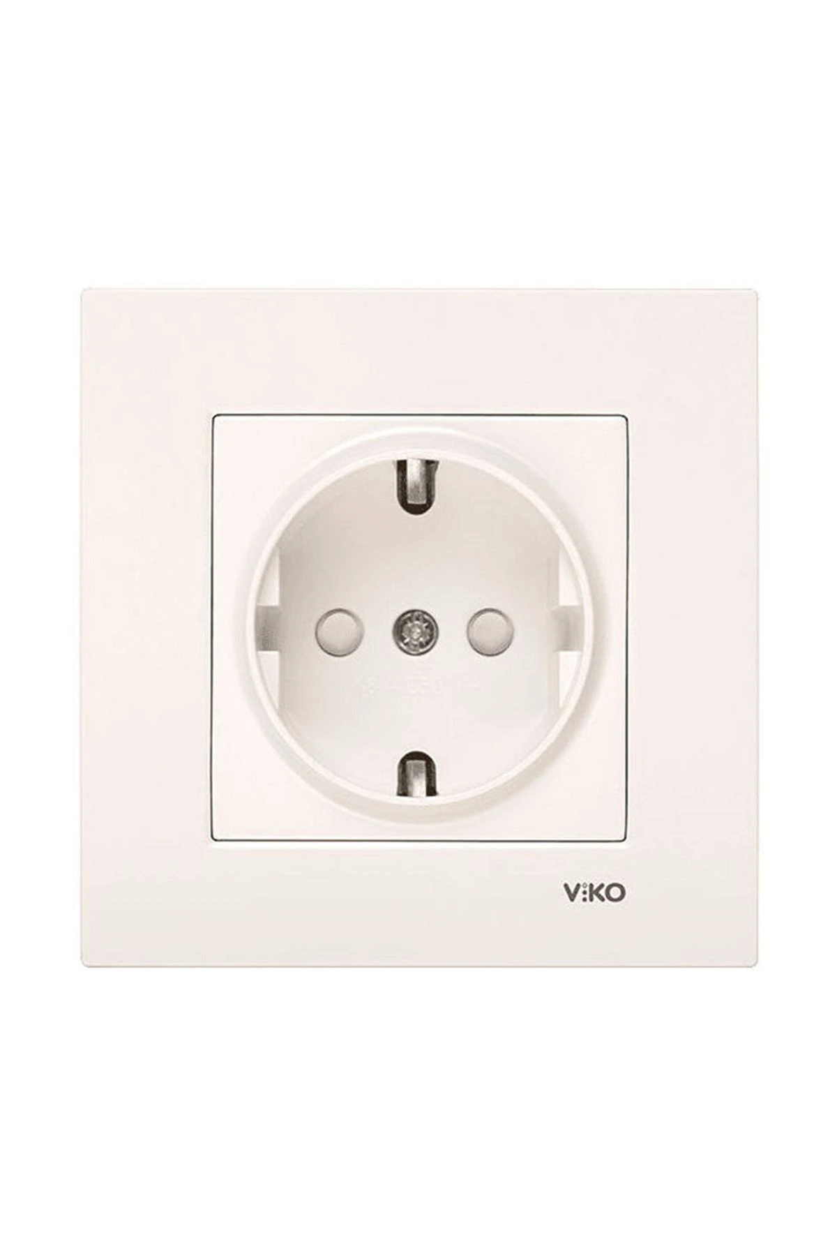 Viko Karre Krem Topraklı Priz Çocuk Korumalı