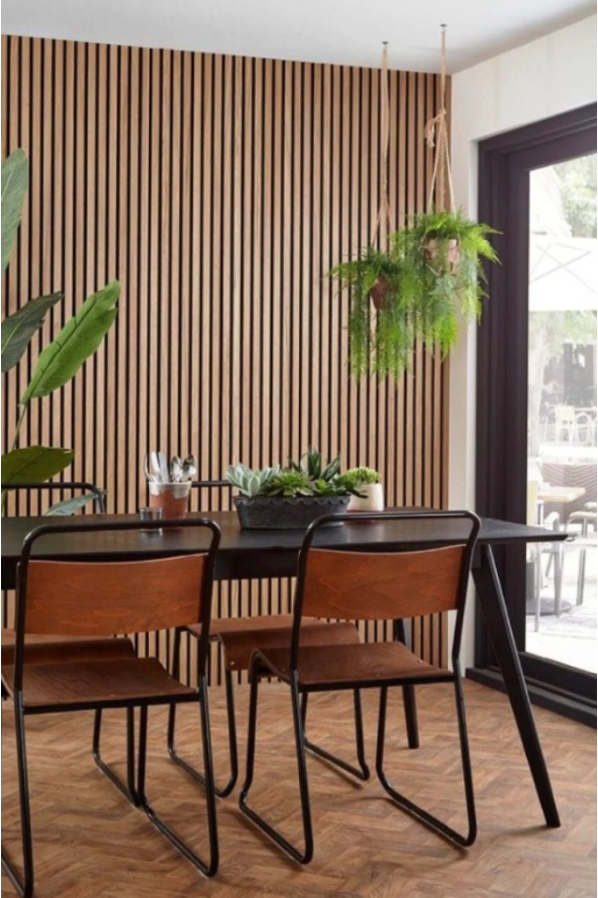 240 cm 12 Adet Kendinden Yapışkanlı Ahşap Çıta  Safir Meşe