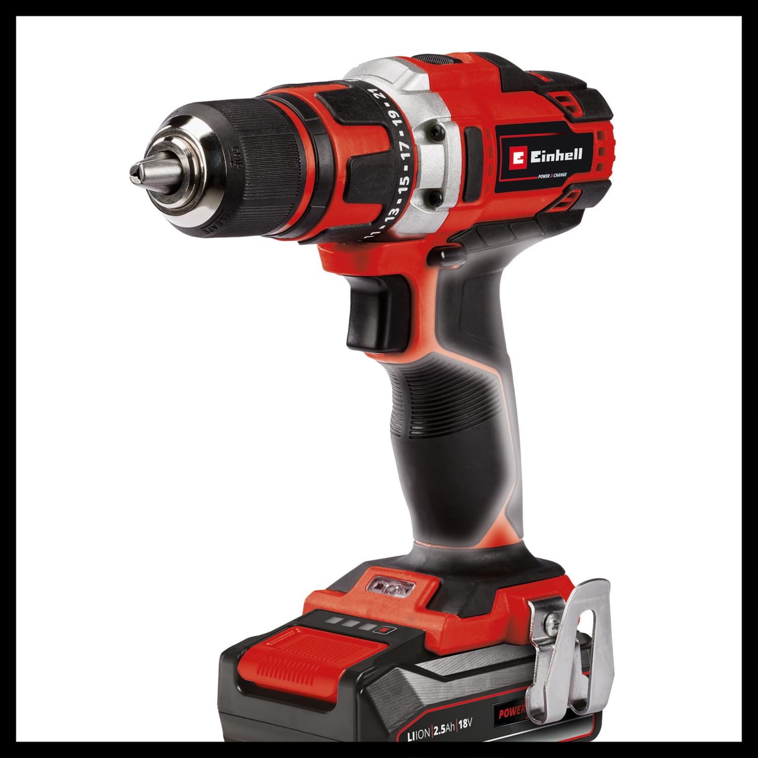 EİNHELL Akülü Vidalama TE-CD 18/40-1 Li (1x2,5 Ah) PXC (Li-Ion, 18 V, 40 Nm, 2 Vitesli Şanzıman, Elektronik Devir Kontrolü, LED, 2,5 Ah PXC Akü, Hızlı Şarj Cihazı ve Çanta) - 4513948
