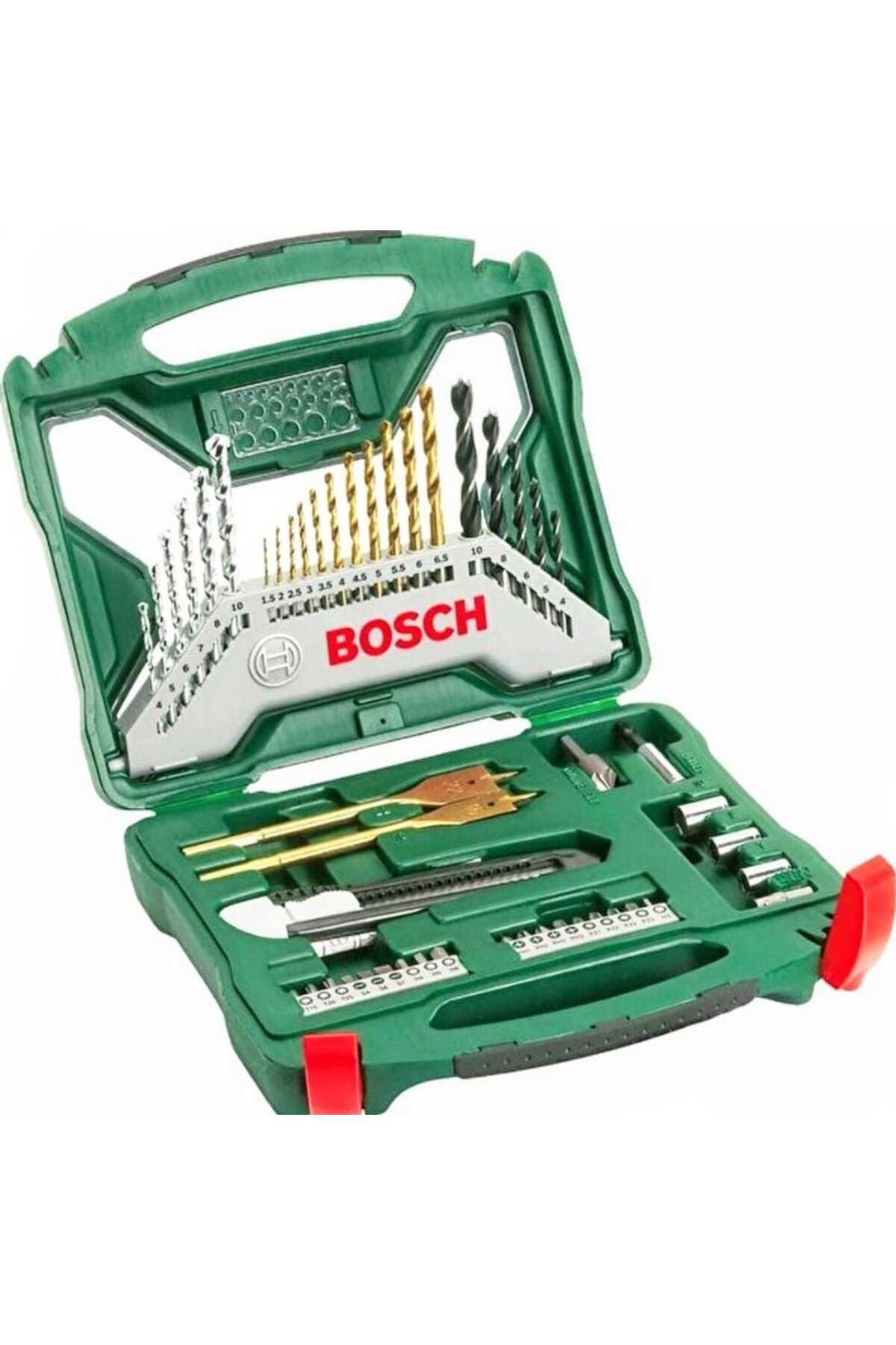 BOSCH Gsb 120 Li Darbeli Matkap Vidalama (TEK AKÜ) , 50 Parça X-line Titanyum Uç seti ve Metre