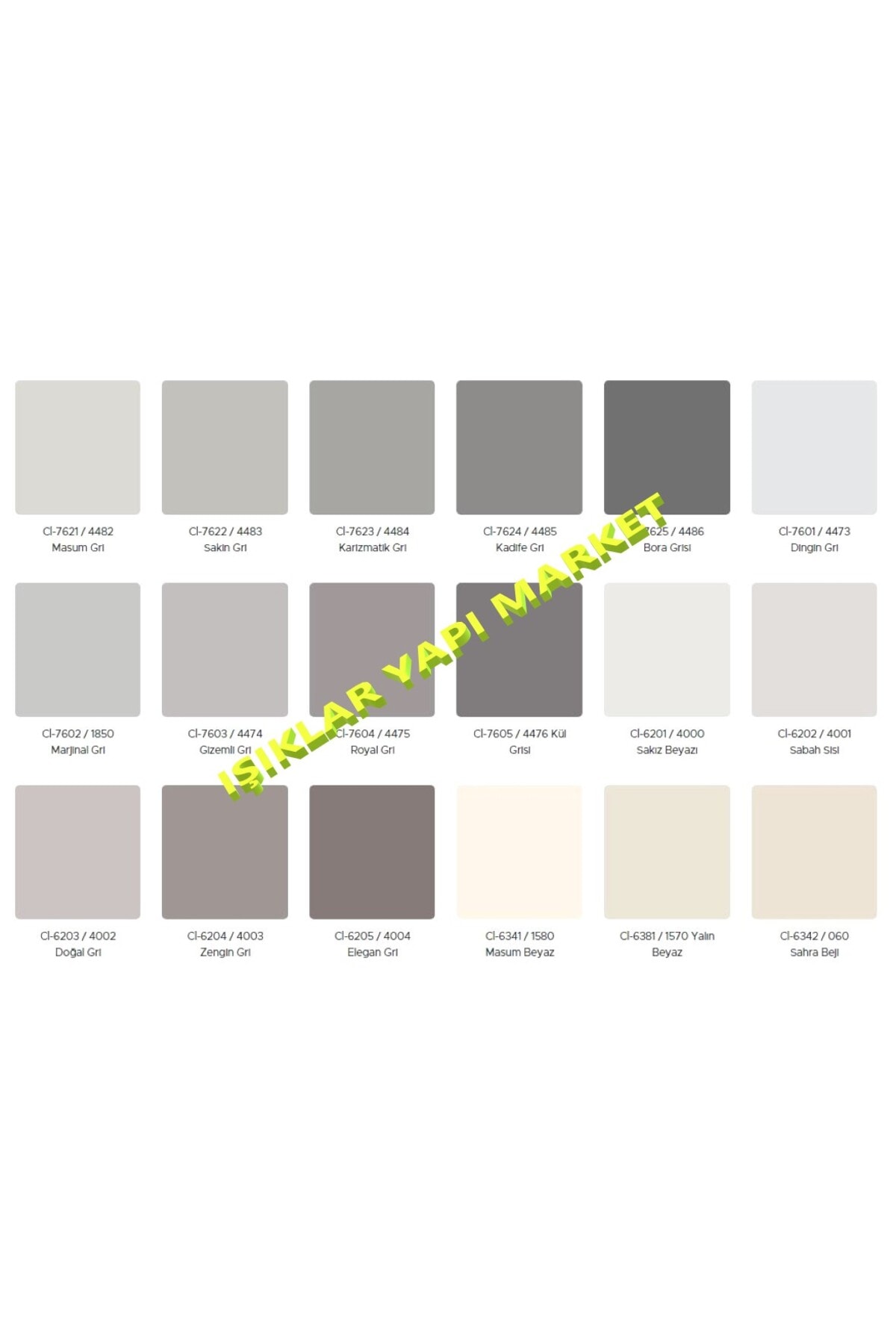 -elegans-küf Önleyici-tam Silinebilir-anti Bakteriyel-iç Cephe Duvar Boyası-ci-6203-doğal Gri