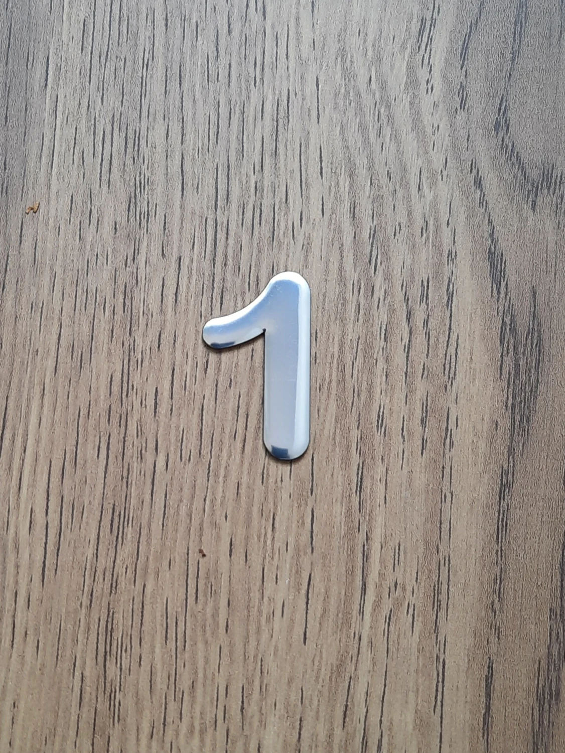 Kapı Numarası 4.2 cm No:1 Kendinden Yapışkanlı Krom Metal Dolap,ayakkabılık,raf,posta Kutu Numarası