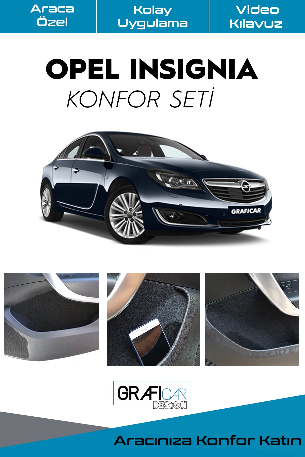 Opel Insignia Konfor Seti - Iç Trim Kumaş Kadife Kaplama-ses Izolasyon Amaçlı Ürün 2009-2017
