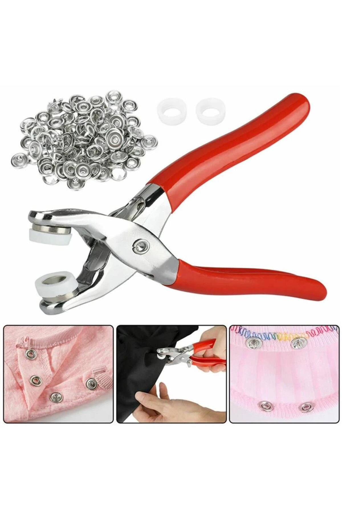 Metal Çıt Çıtlı Düğme Pensesi Ve Düğme Aparatları Gömlek, Elbise Kıyafet Düğme Aparatı