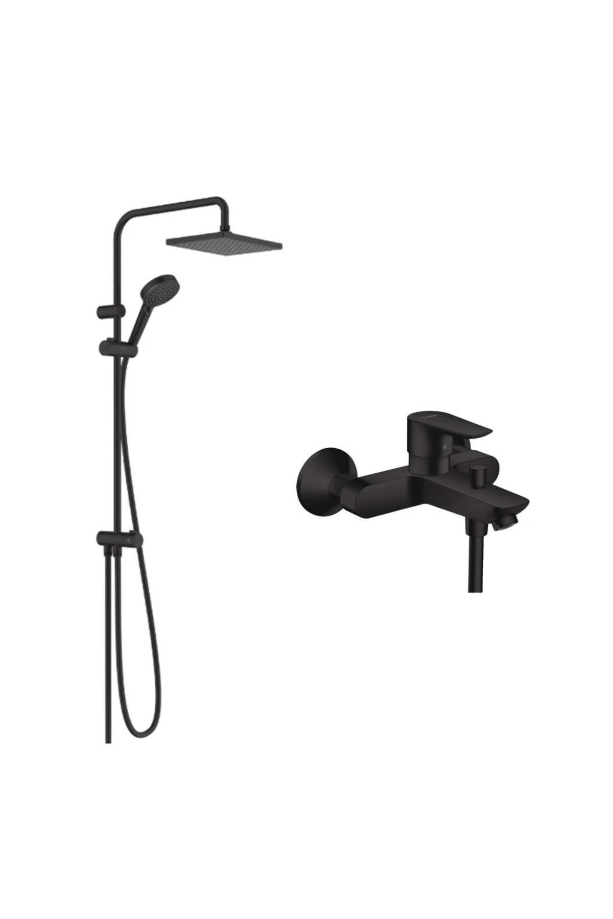Vernis Shape Mat Siyah Duş Kolonu Seti
