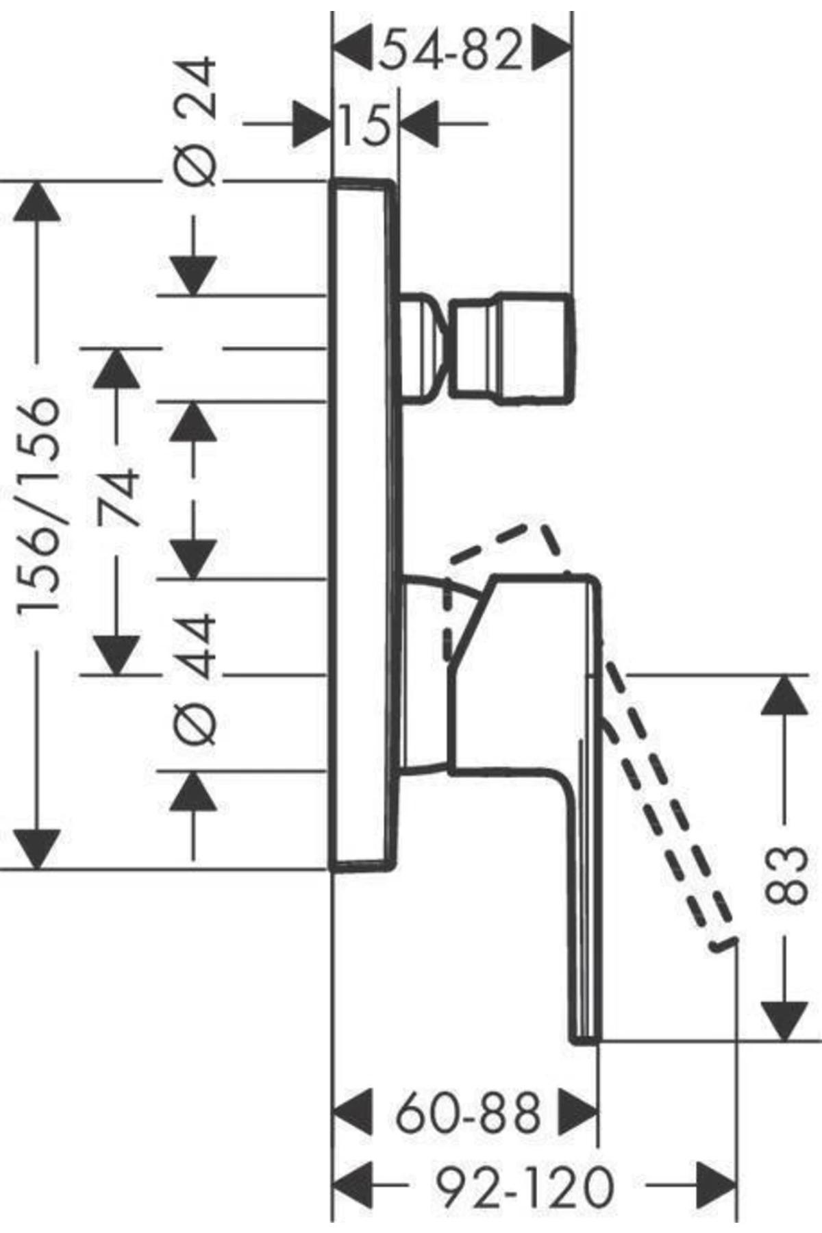 Vernis Shape Ankastre Banyo Bataryası Satin Siyah 71468670