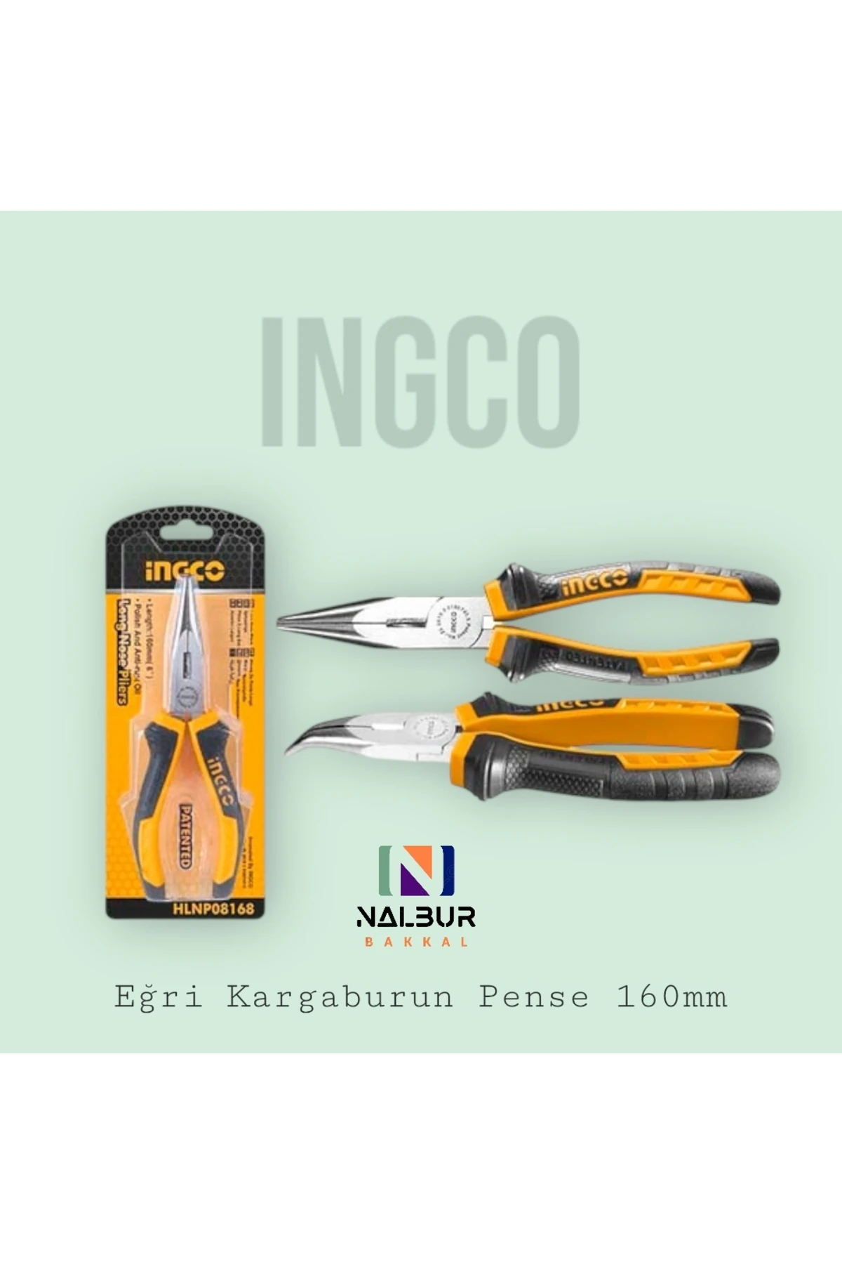 Eğri Kargaburun Pense 160mm ING-HBNP08168