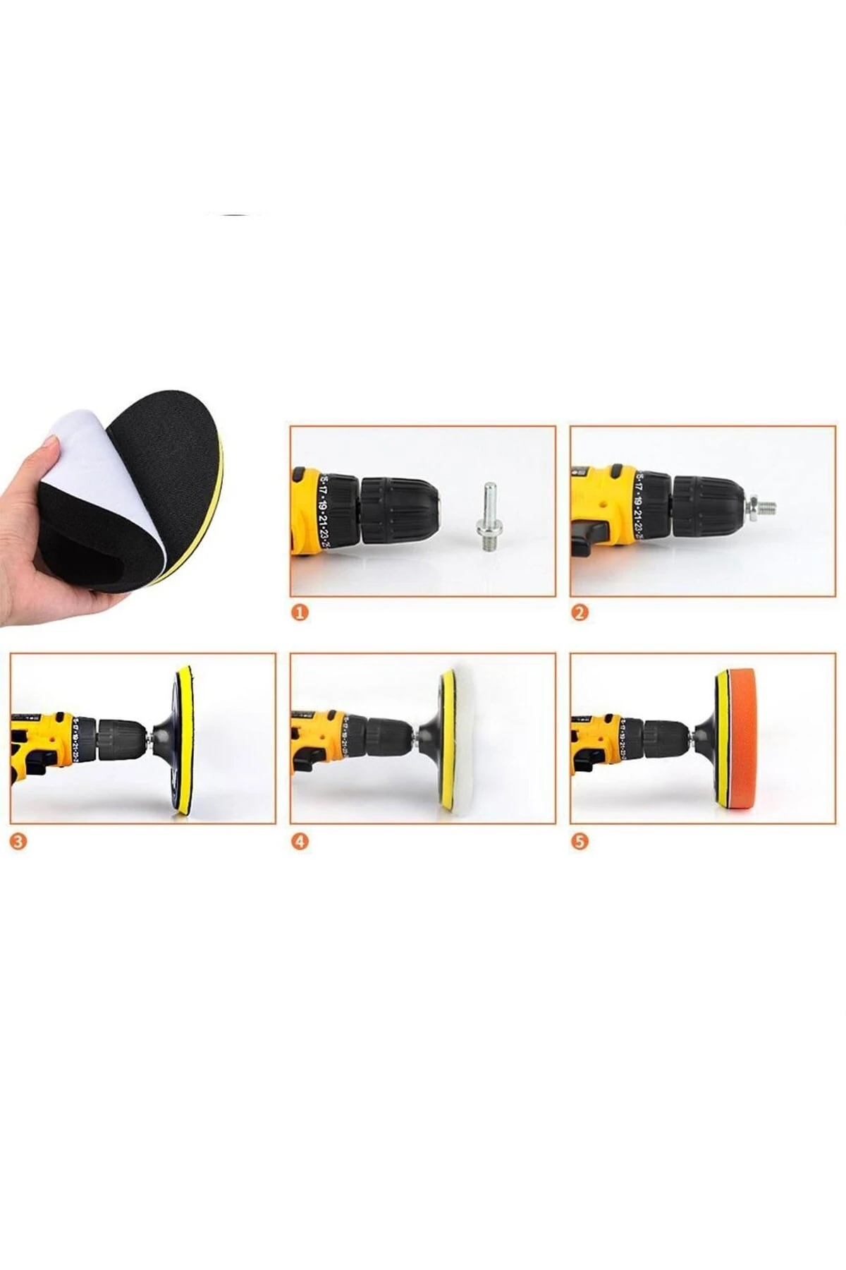 11 Parça Araç Oto Pasta Cila Parlatma Polisaj Sünger Seti