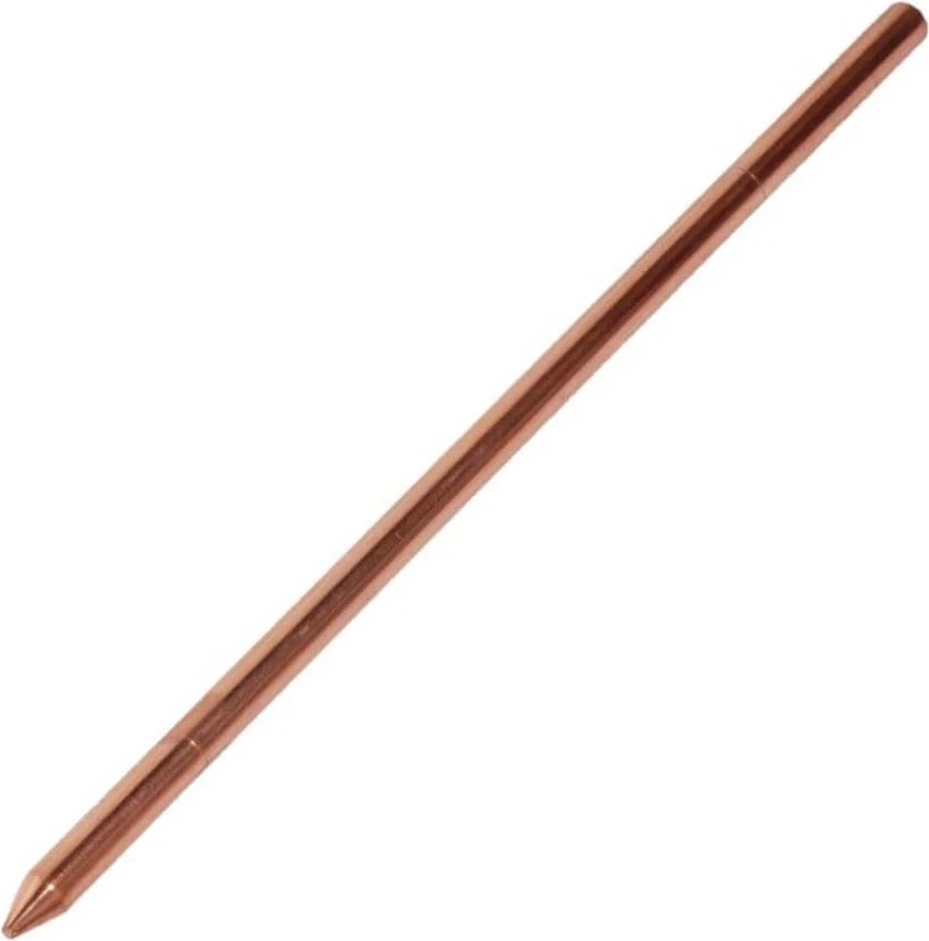 Çap 20 mm Boy 100 cm %100 Saf Bakır Topraklama Çubuğu + Klemens Dahil