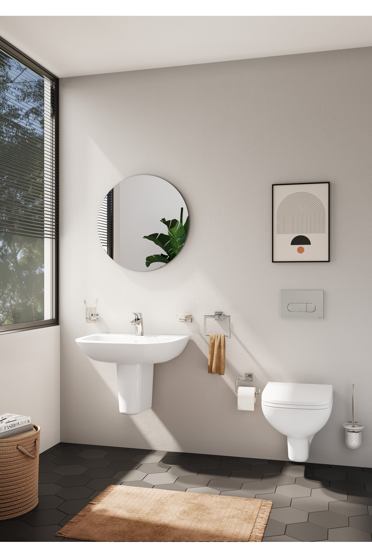 Root Round 740-2280 Kumanda Paneli, Parlak Krom