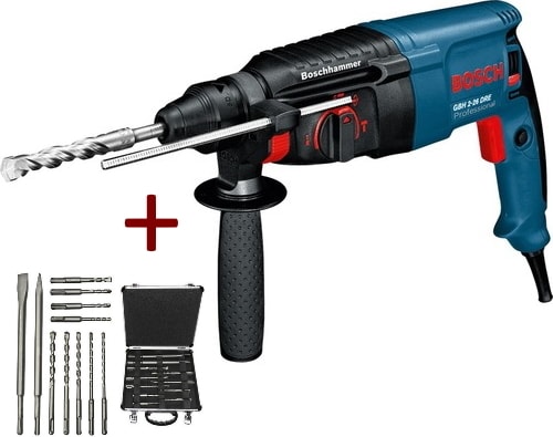 Gbh 2-26 Dre Profesyonel Kırıcı-Delici Matkap 800 W +  Sds-Plus Matkap Ucu ve Keski Seti 11'li
