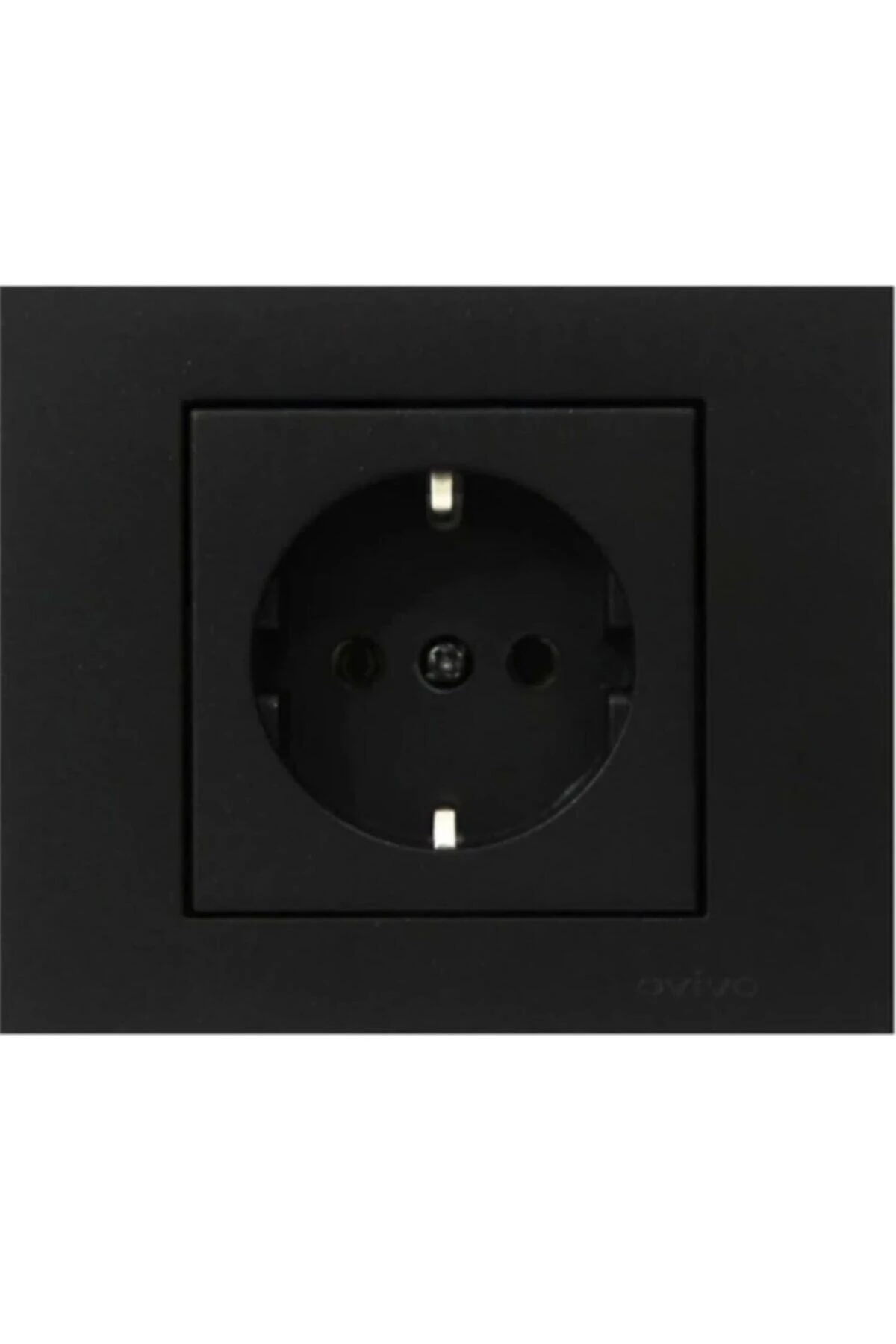 10 Adet Grano Metalik Siyah Topraklı Priz 10'lu Paket Çerçeve Dahil