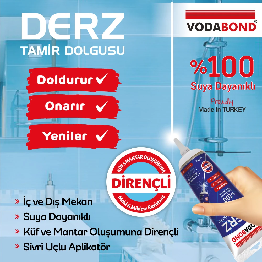 Vodaband Derz Tamir Dolgusu 400gr Suya Dayanıklı