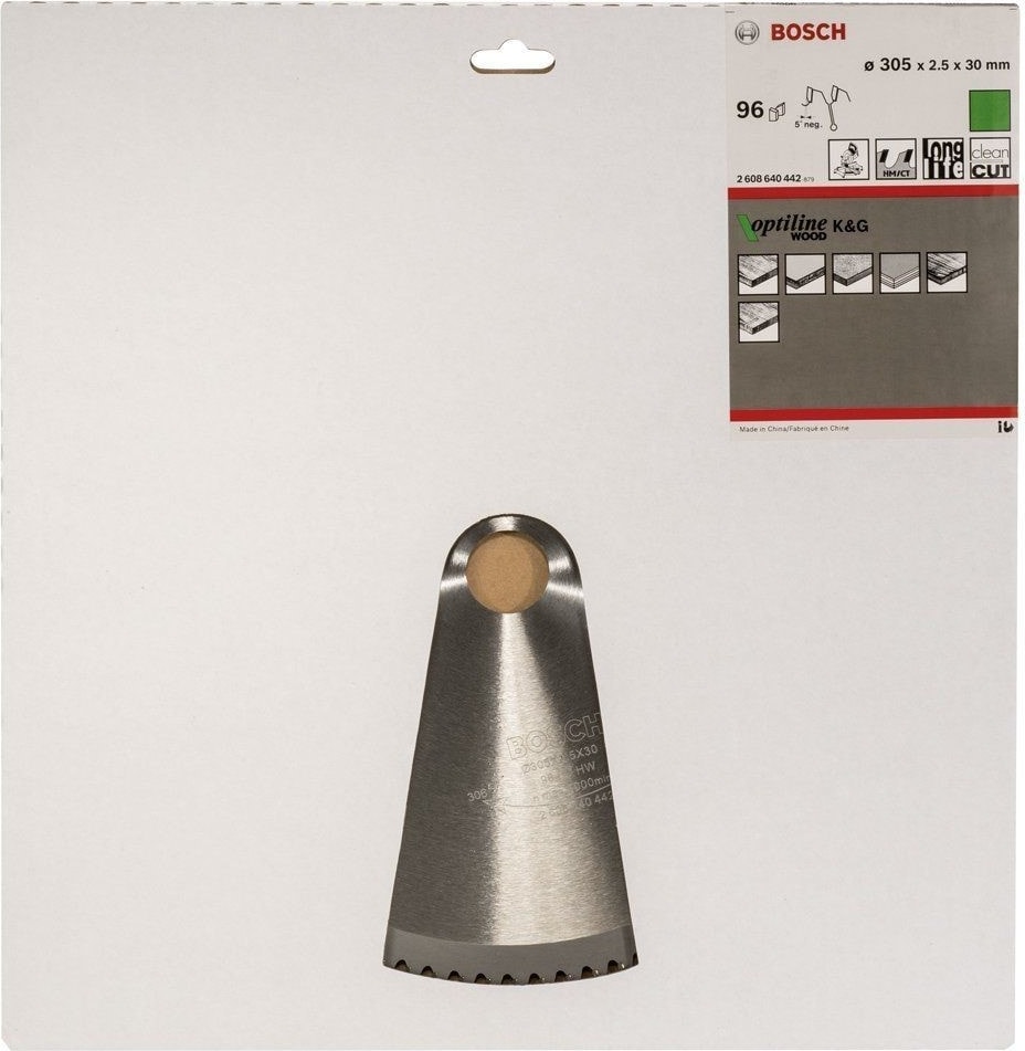 BOSCH - Optiline Serisi Ahşap İçin Daire Testere Bıçağı - 305 X 30 X 2,5 Mm, 96 Diş