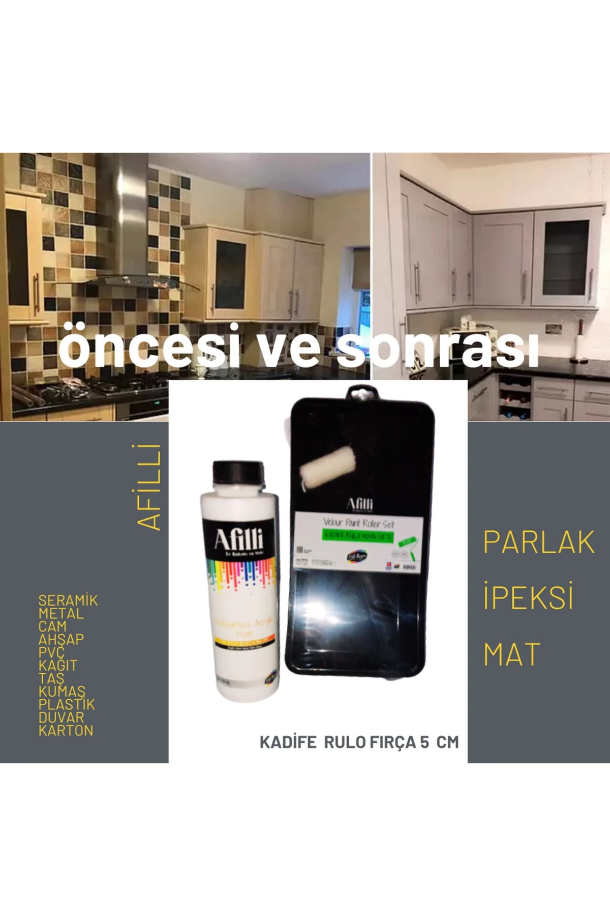 Afilli Multisurface Matt Kadife Rulo Fırça