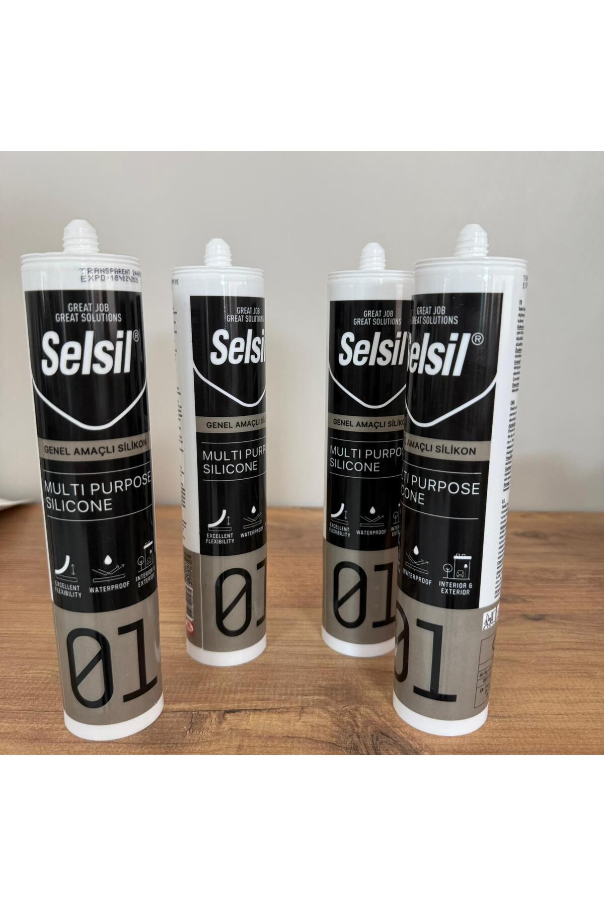SELSİL Şeffaf Silikon 4 Adet
