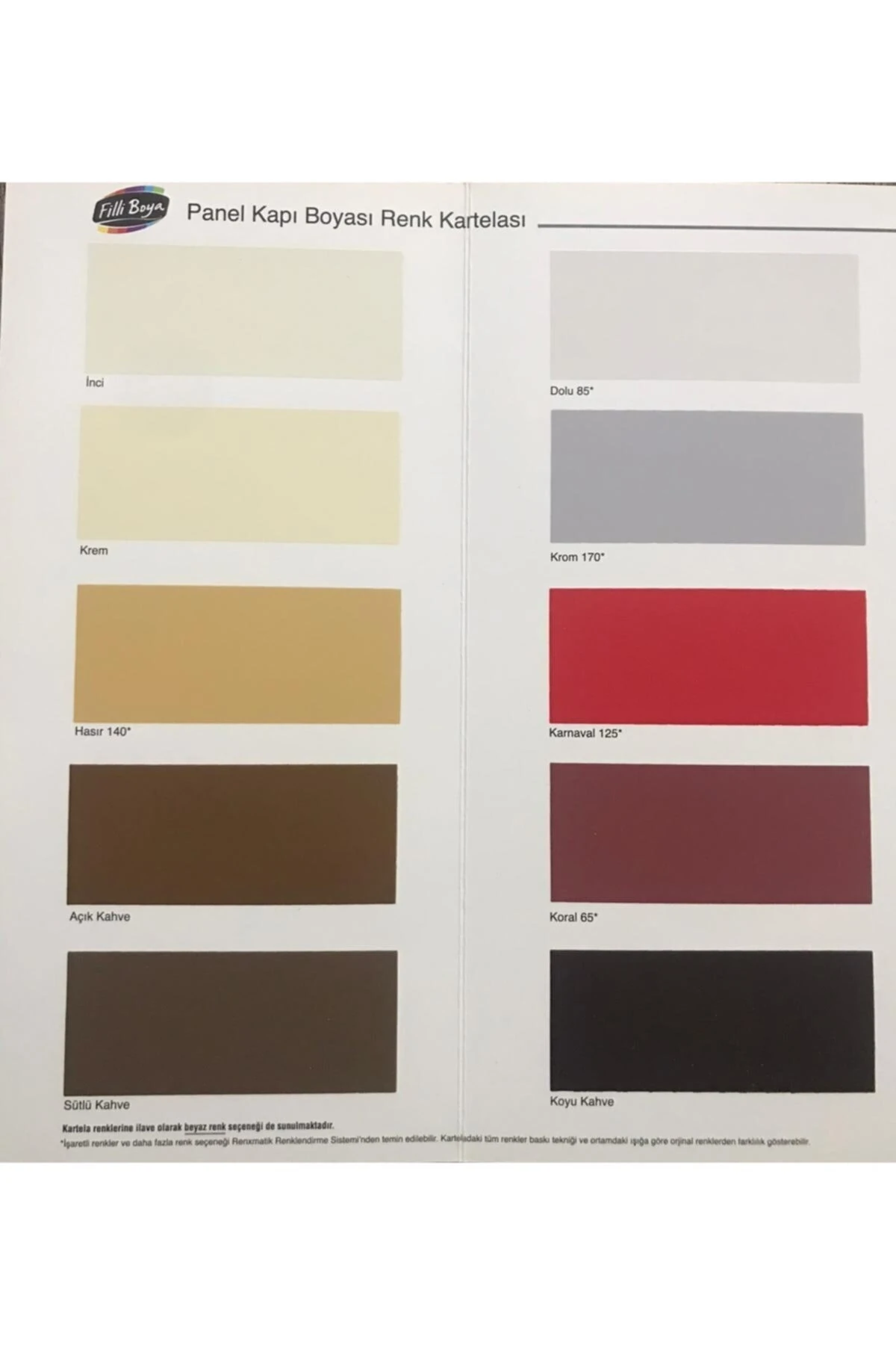 Filli Su Bazlı Panel Kapı Boyası 2,5 L - Hasır