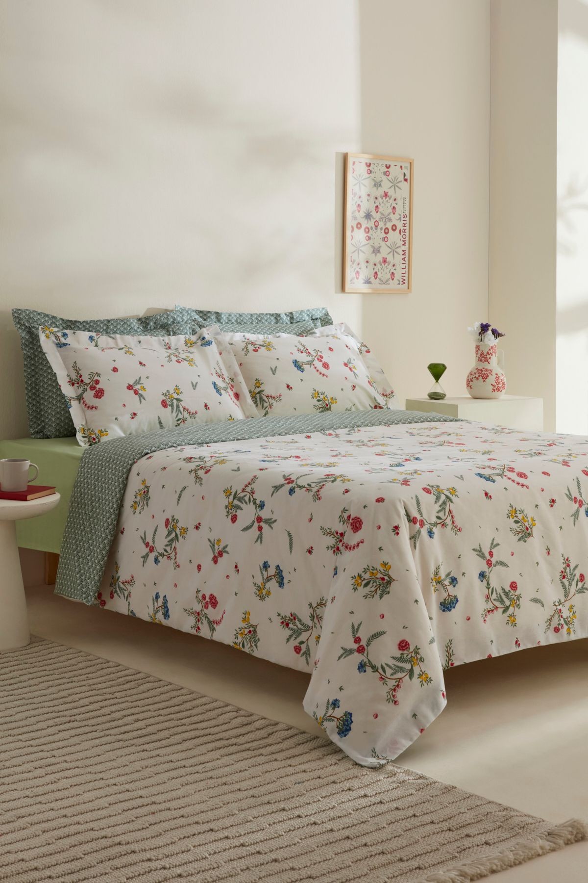 Dina %100 Pamuk Çift Kişilik Nevresim Takımı Multicolor