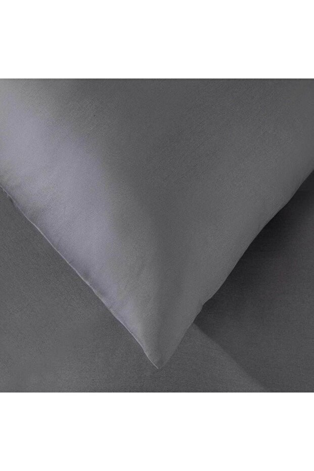 Alana Nevresim Seti King Size 230x220 Cm Koyu Gri