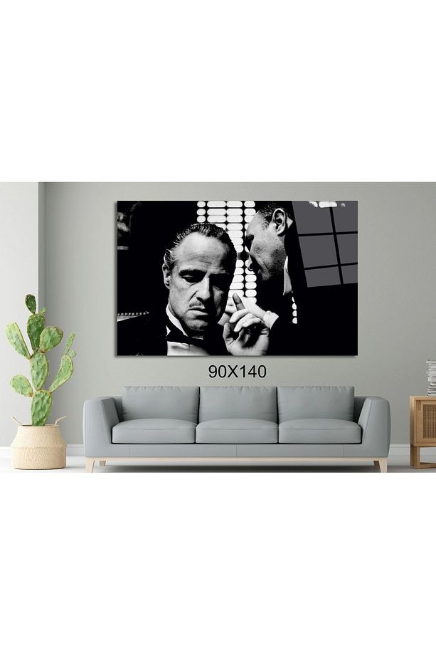 Vito Corleone - The Godfather - Baba Sinema Ve Ünlüler Cam Tablo #PCT0938