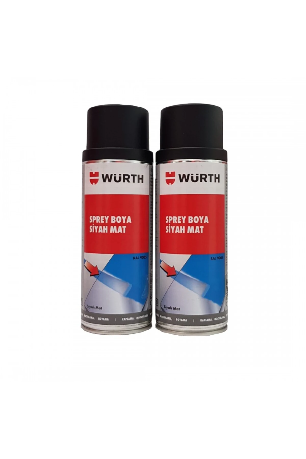 Sprey Boya Ral9005 Mat Siyah 400 ml 2 Li Set