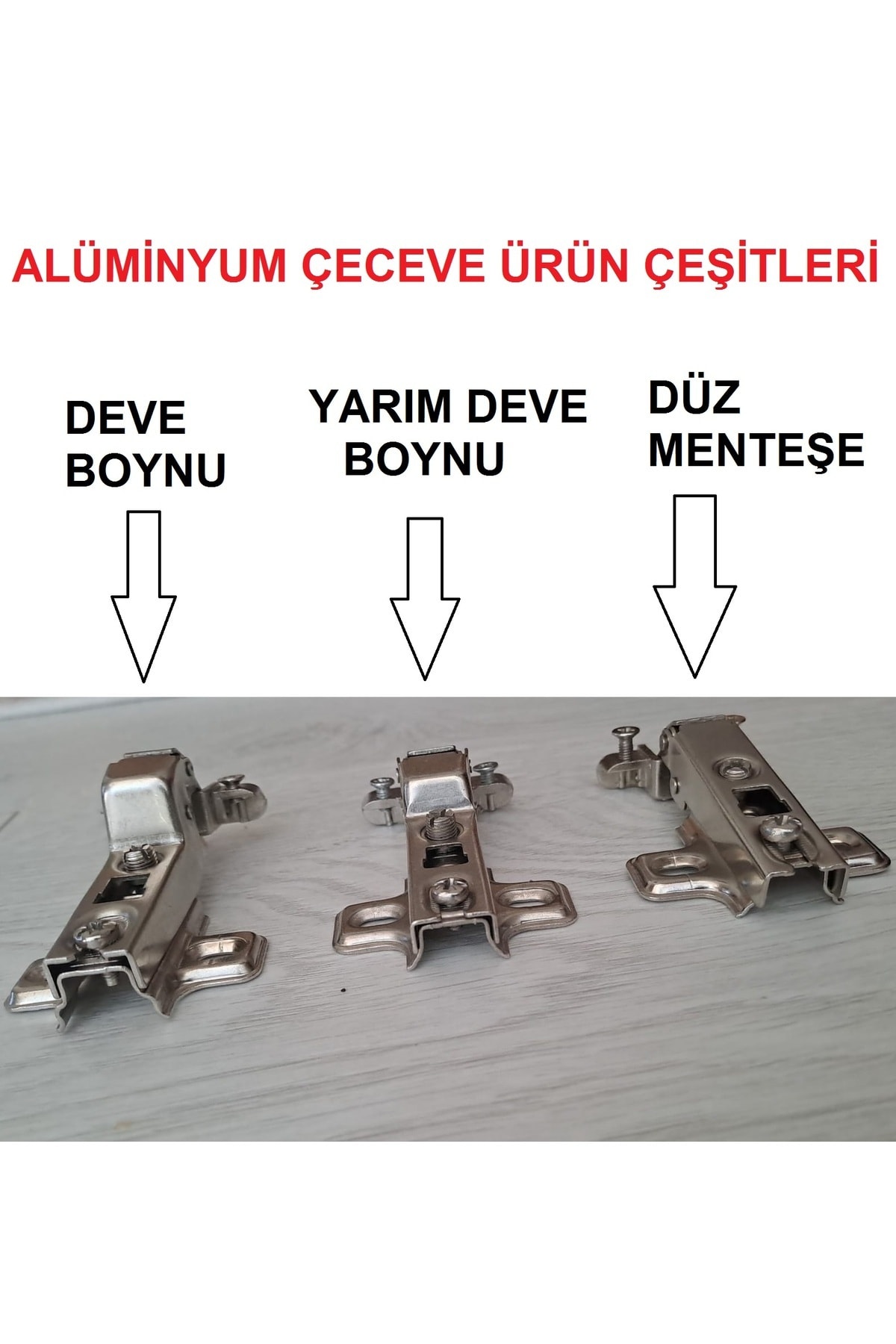 Alüminyum Kapak Düz Menteşe 2 Adet Metal Kapak Menteşesi