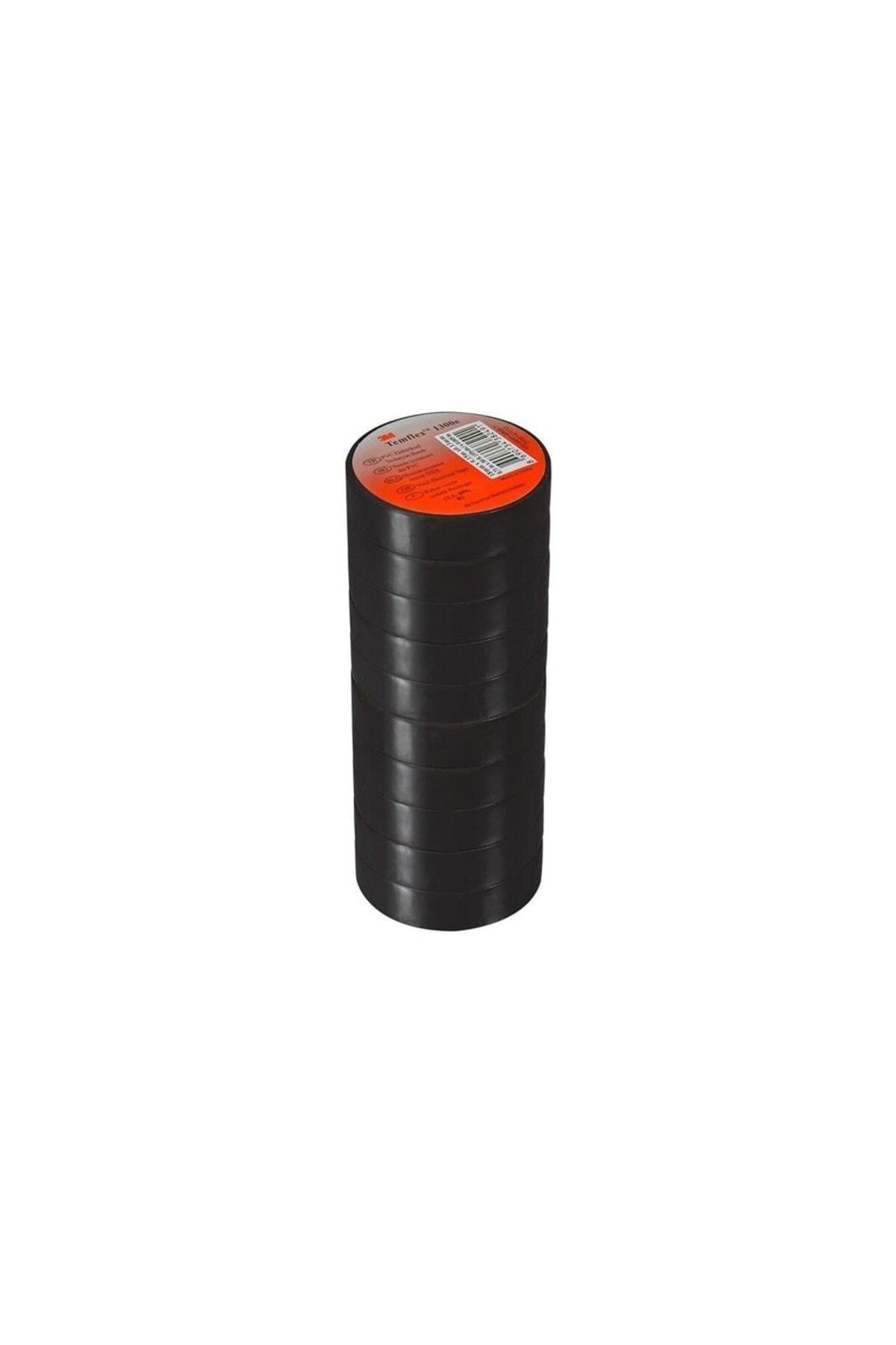 3M Temflex 1300E Siyah 10'lu Paket Pvc Izole Bant 0.13X19X0.1M