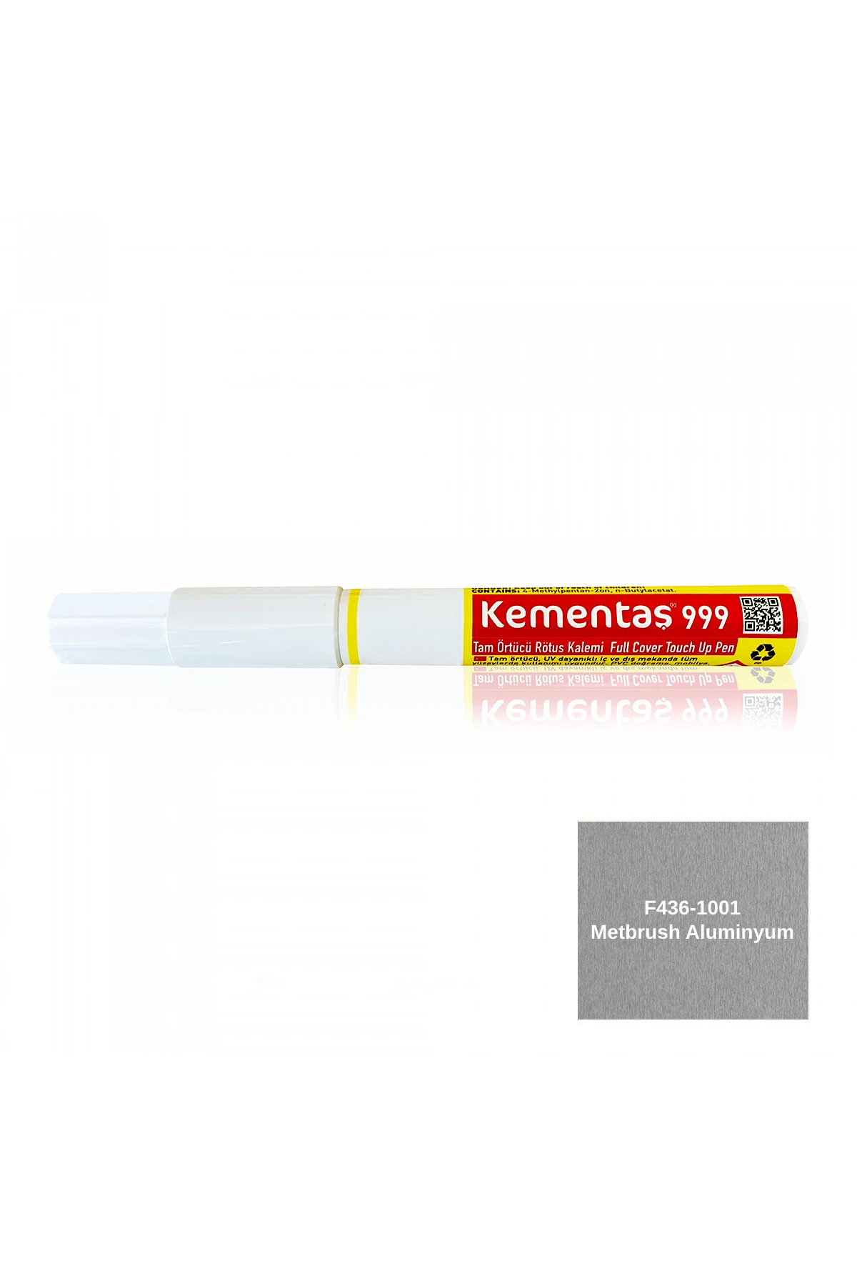 F436-1001 Metbrush Aluminyum Tam Ört.rötuş Kalemi Tam Örtücü Rötuş Kalemleri