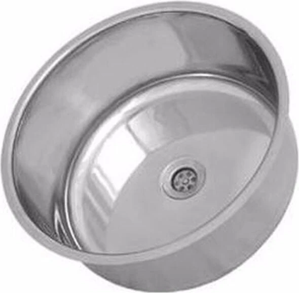 Kromevye Paslanmaz Yuvarlak Oval  Mutfak Lavabosu Evyesi