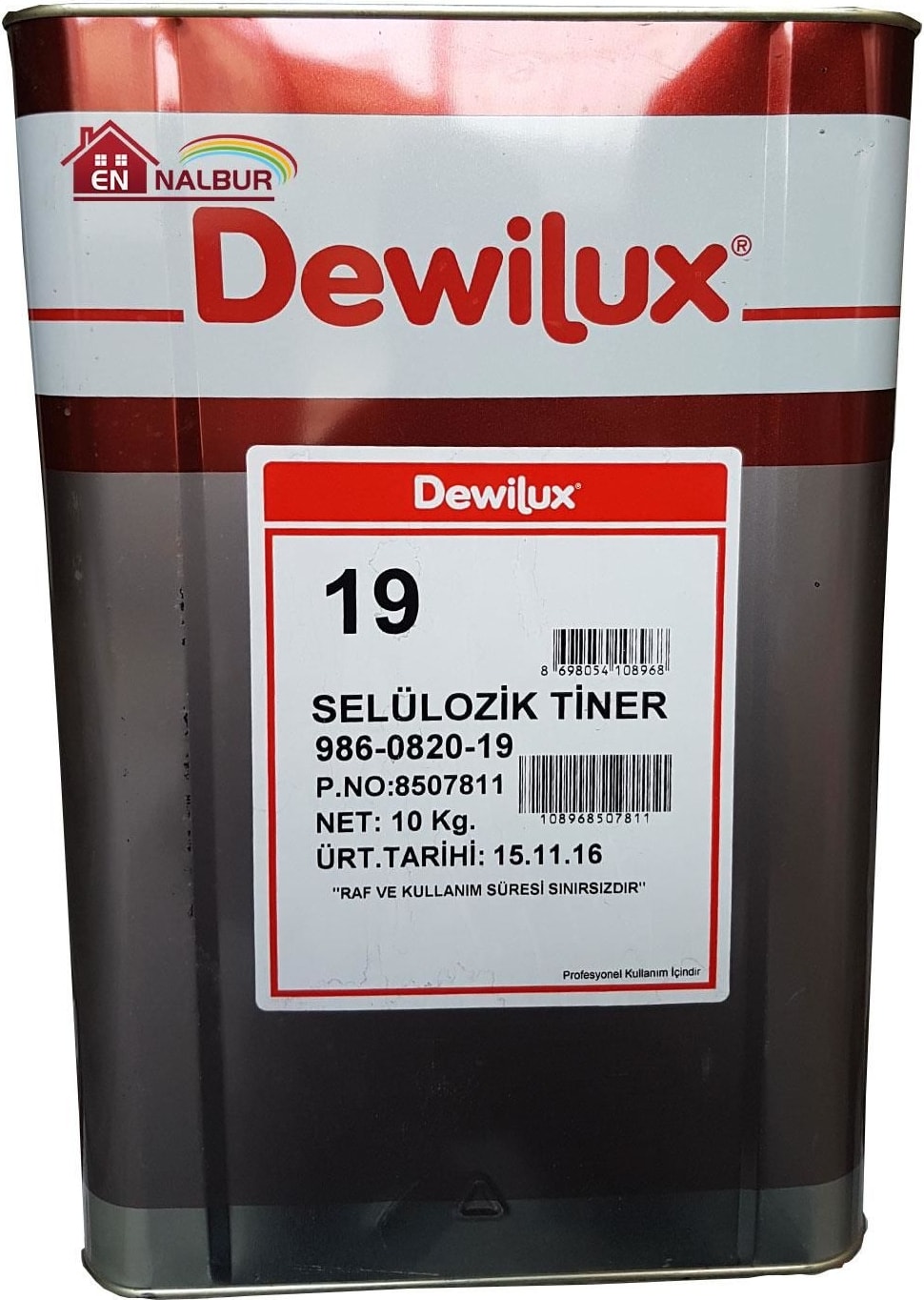 Dewilüx Selülozik Tiner 10 kg (12 Litre)