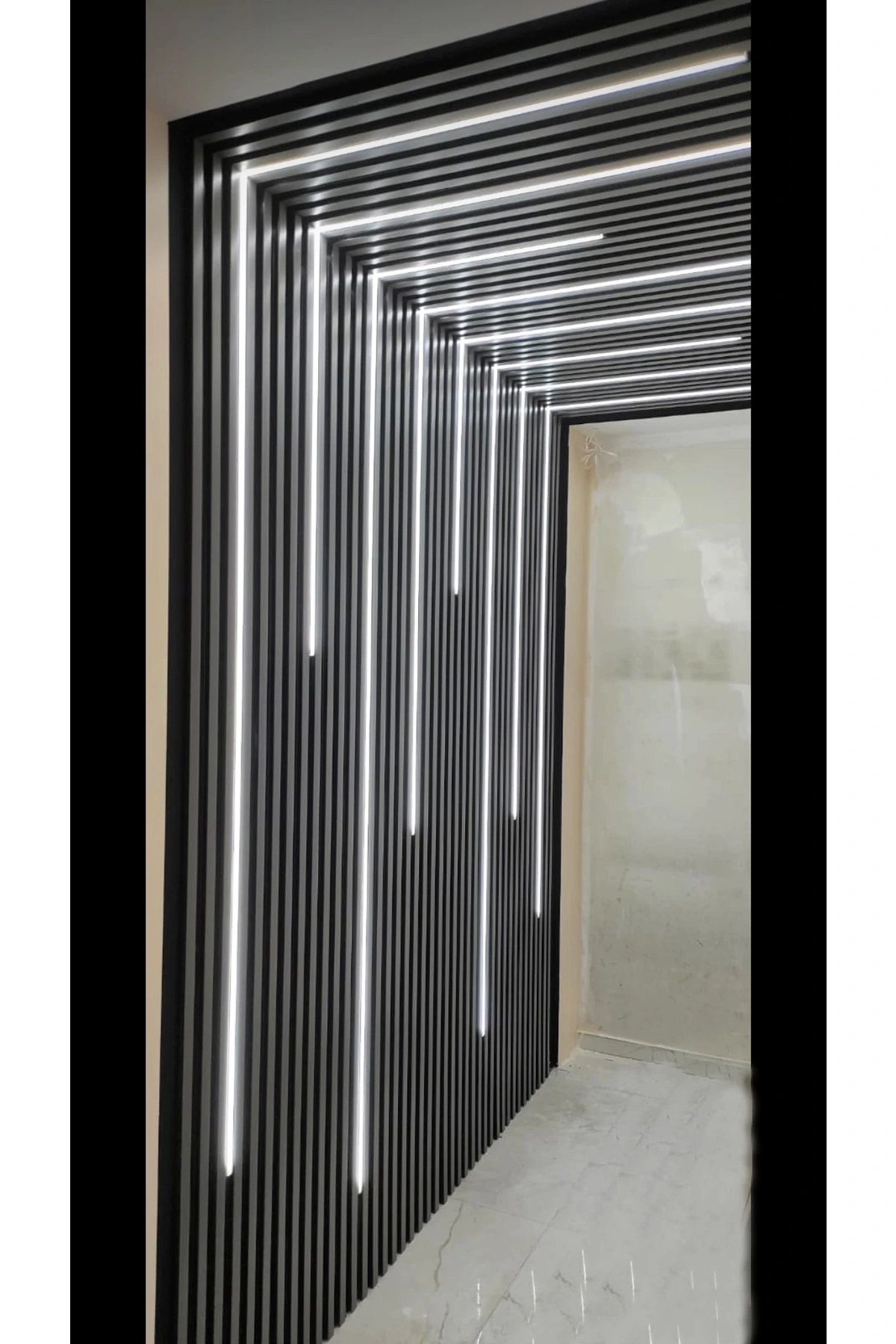 120 Cm 12 Adet Kendinden Yapışkanlı Antrasit Gri Ahşap Çıta