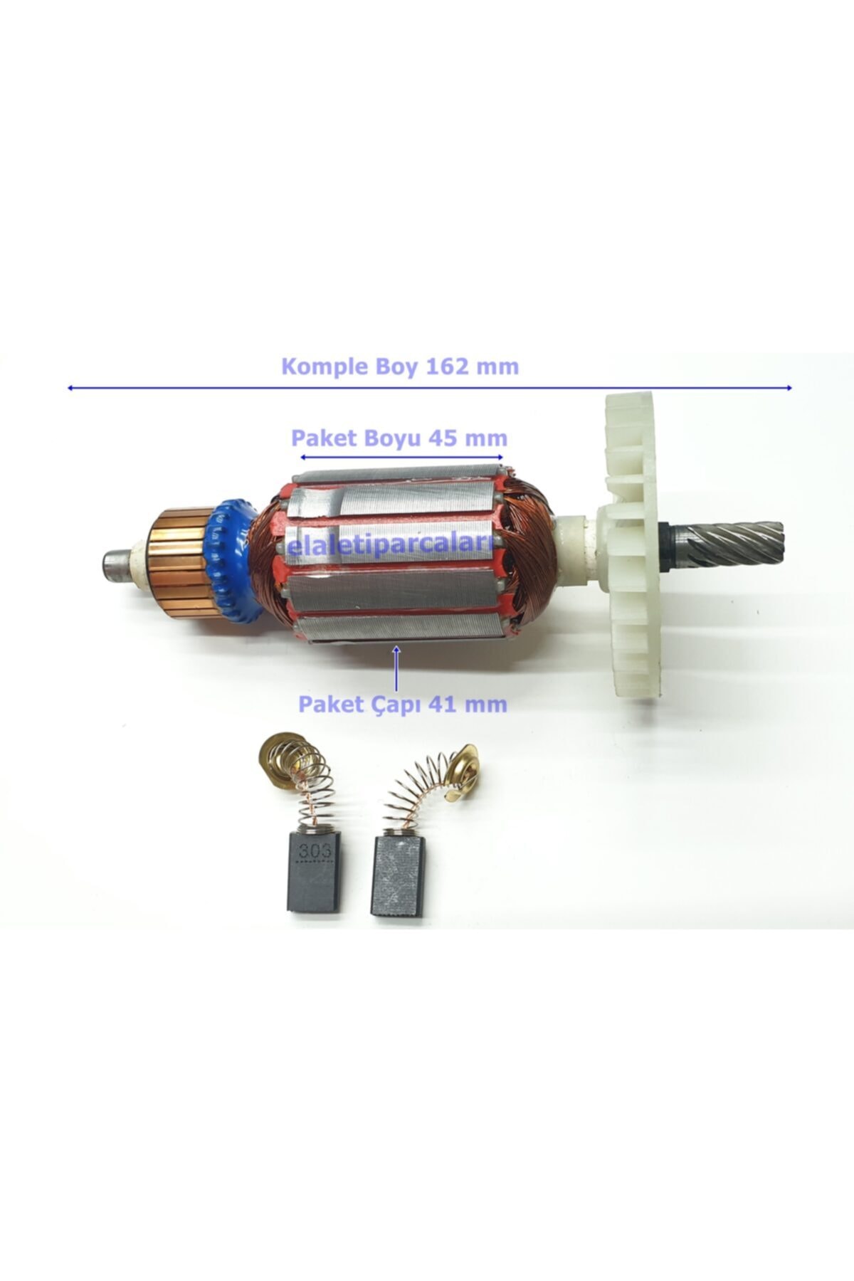 Makita Tipi 5704 R Endüvi Rotor Kollektör Ve Kömürü